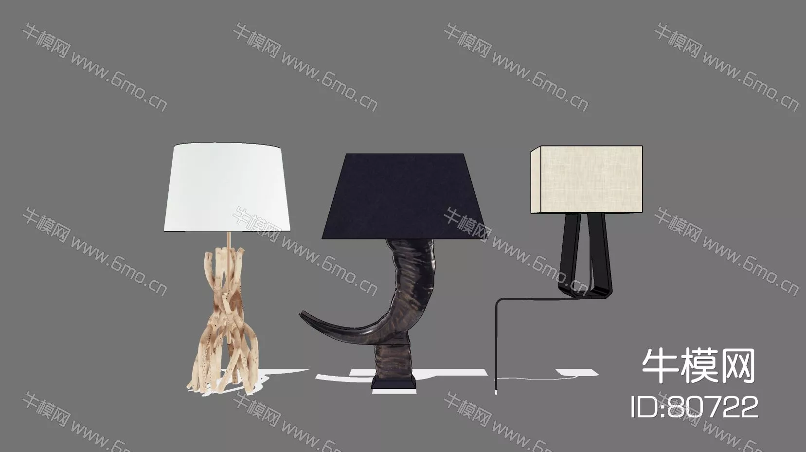 MODERN TABLE LAMP - SKETCHUP 3D MODEL - ENSCAPE - 80722
