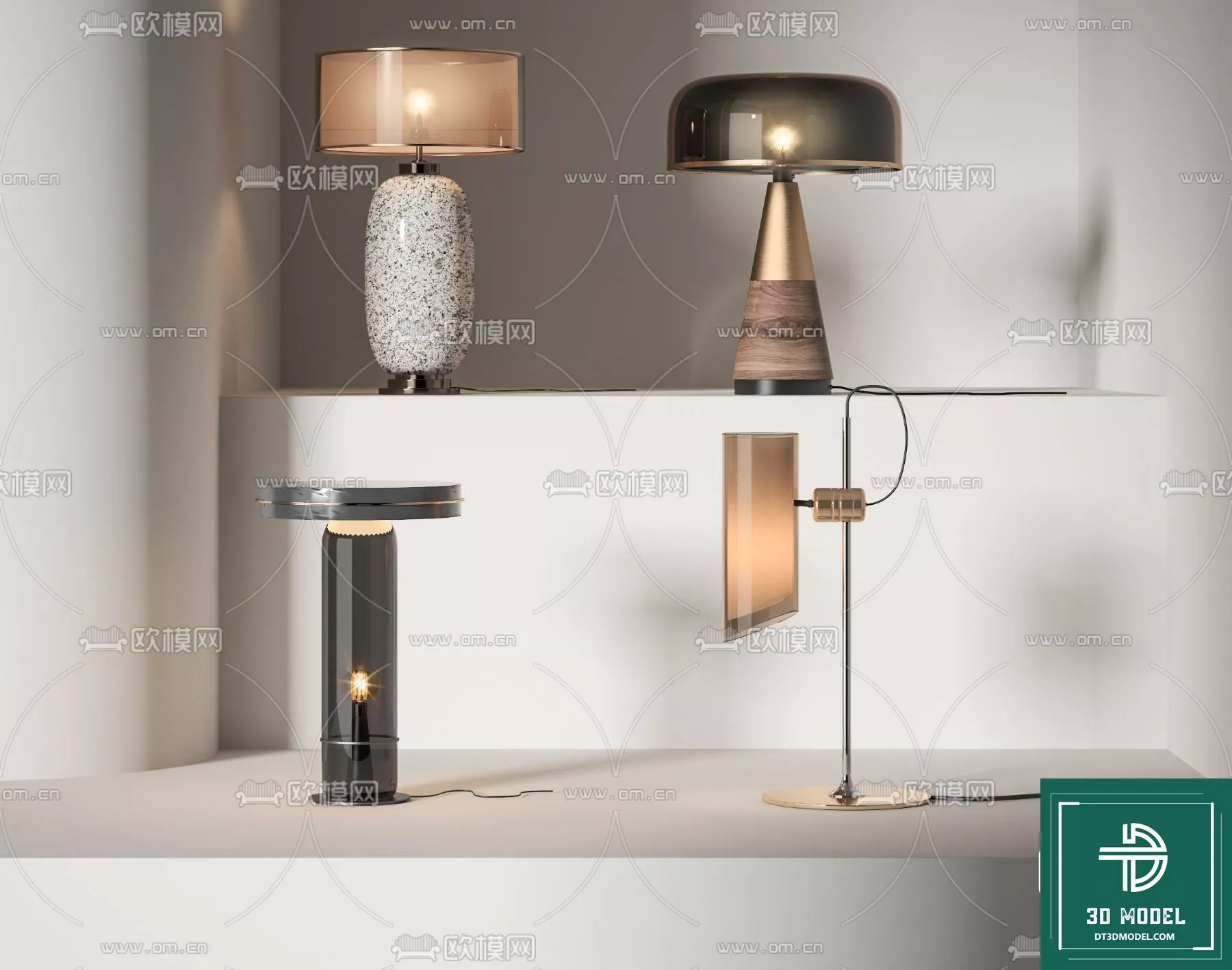 MODERN TABLE LAMP - SKETCHUP 3D MODEL - VRAY OR ENSCAPE - ID14475