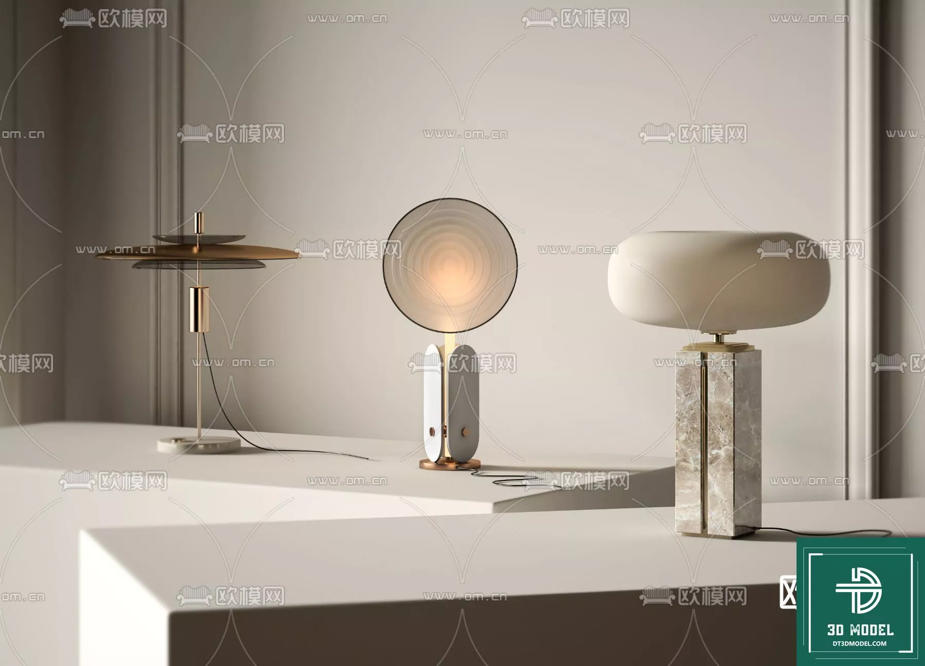 MODERN TABLE LAMP - SKETCHUP 3D MODEL - VRAY OR ENSCAPE - ID14488