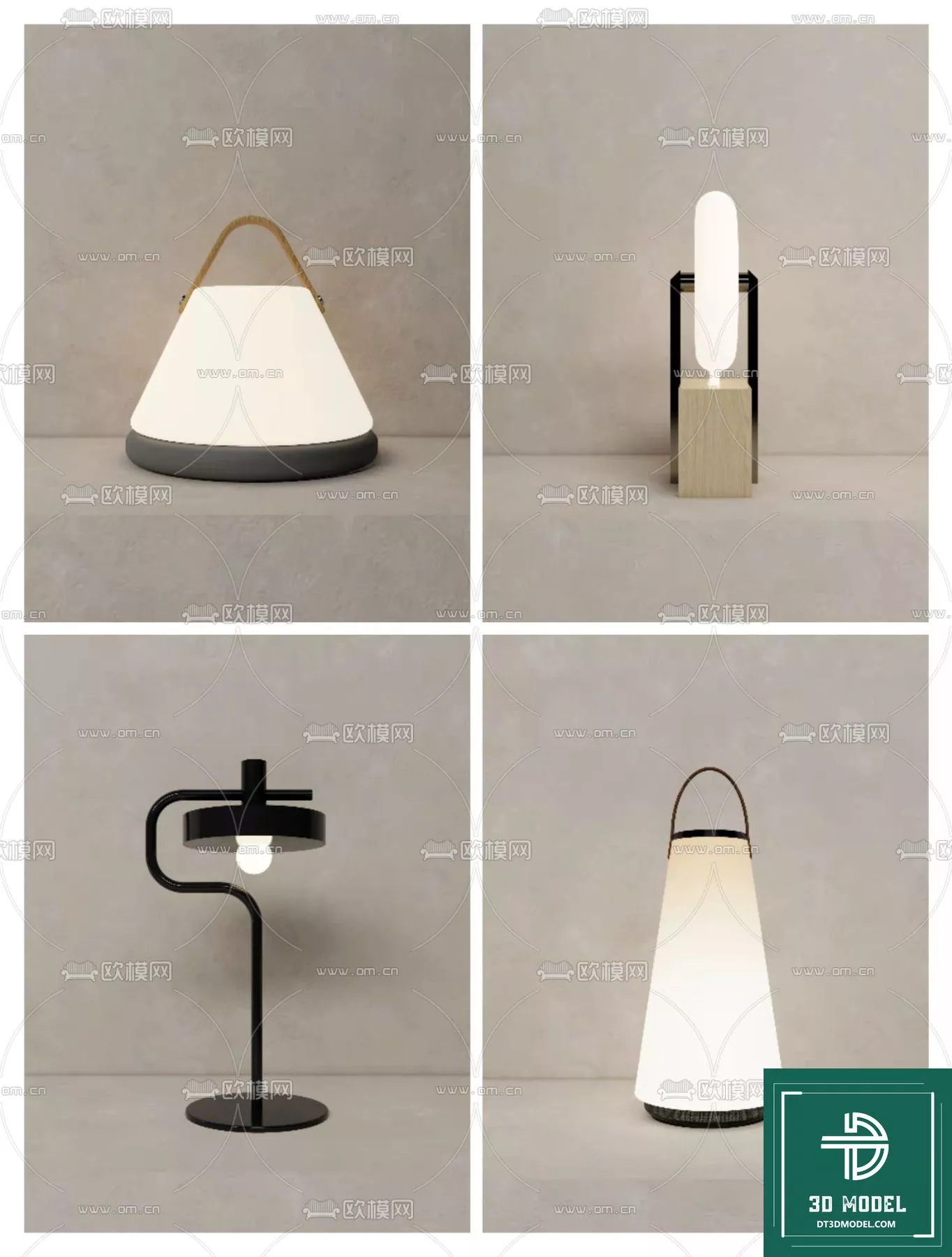 MODERN TABLE LAMP - SKETCHUP 3D MODEL - VRAY OR ENSCAPE - ID14493