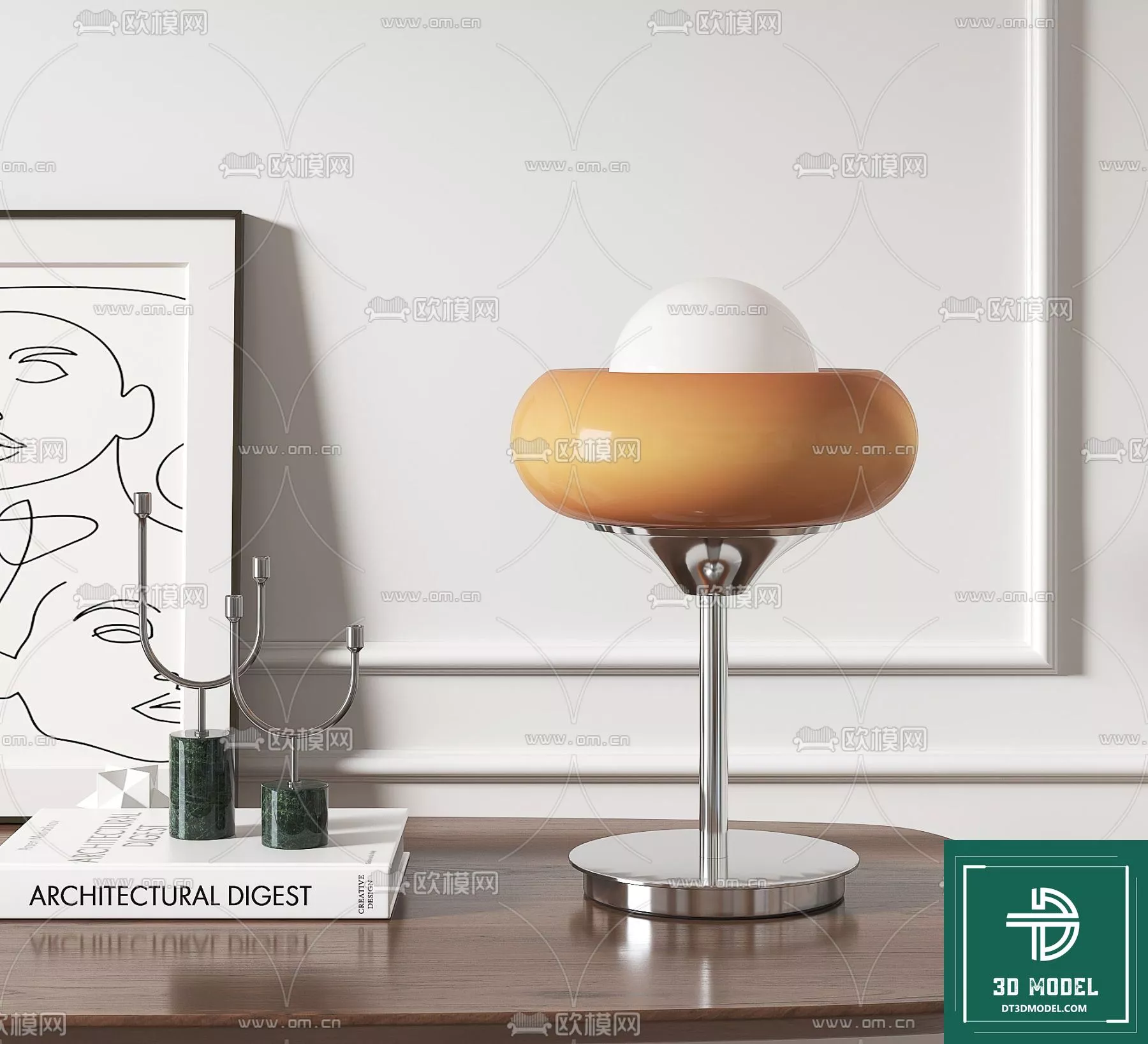 MODERN TABLE LAMP - SKETCHUP 3D MODEL - VRAY OR ENSCAPE - ID14505