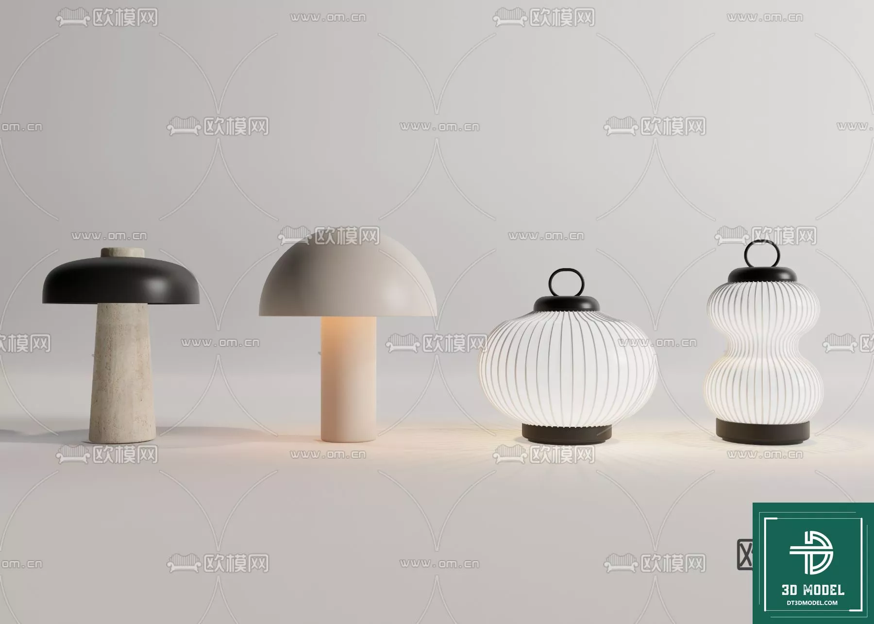 MODERN TABLE LAMP - SKETCHUP 3D MODEL - VRAY OR ENSCAPE - ID14525