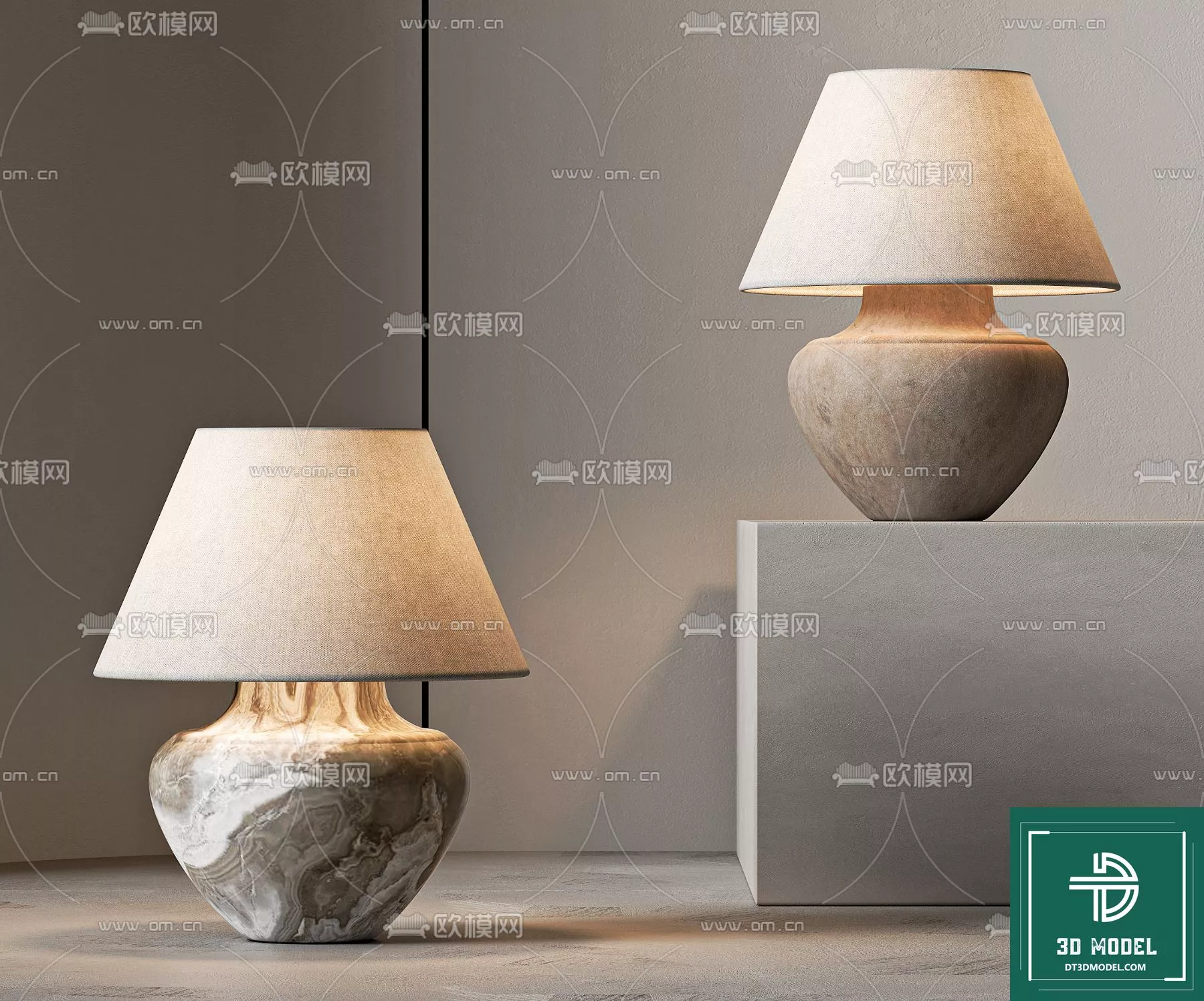 MODERN TABLE LAMP - SKETCHUP 3D MODEL - VRAY OR ENSCAPE - ID14529