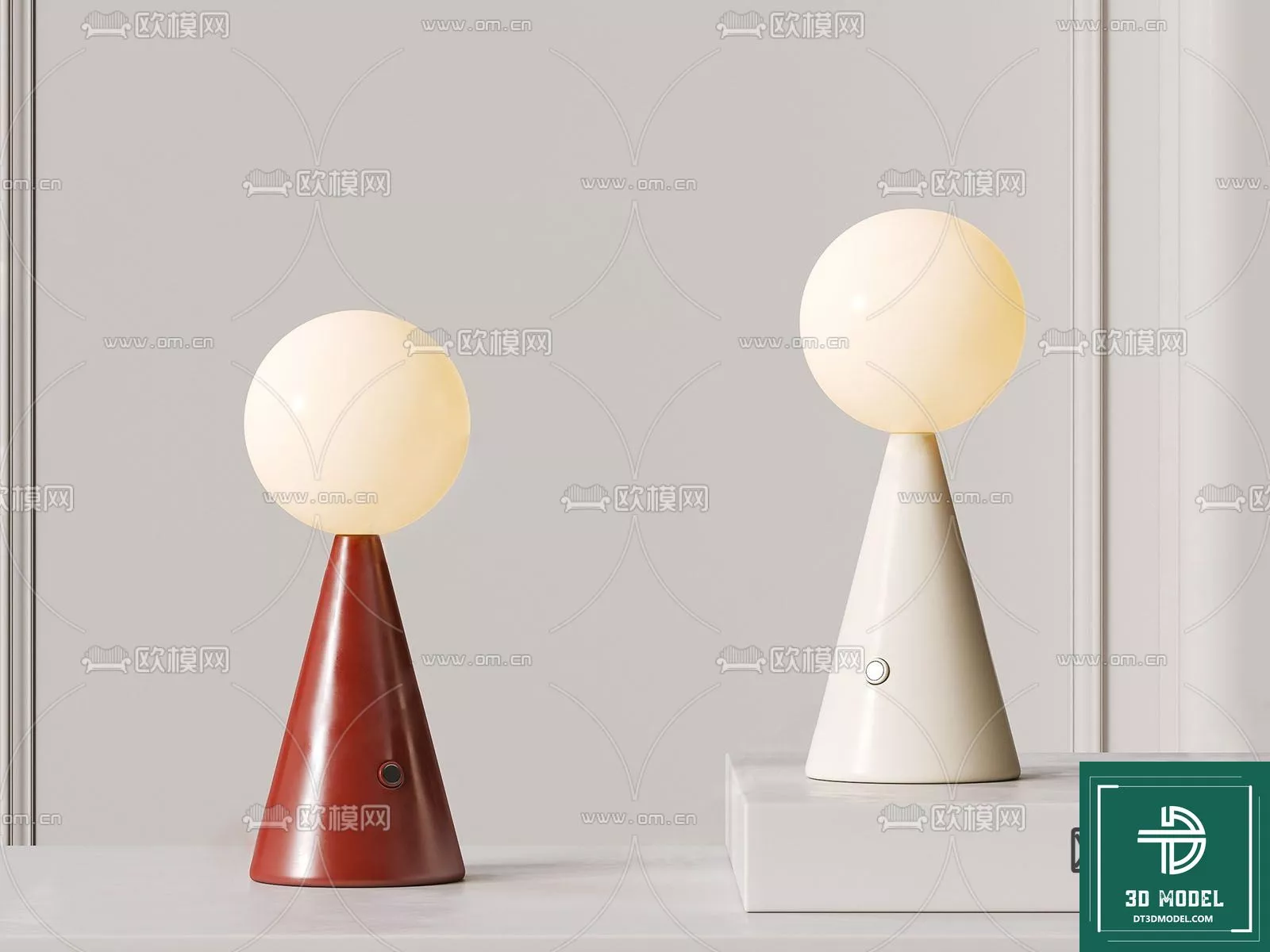 MODERN TABLE LAMP - SKETCHUP 3D MODEL - VRAY OR ENSCAPE - ID14541