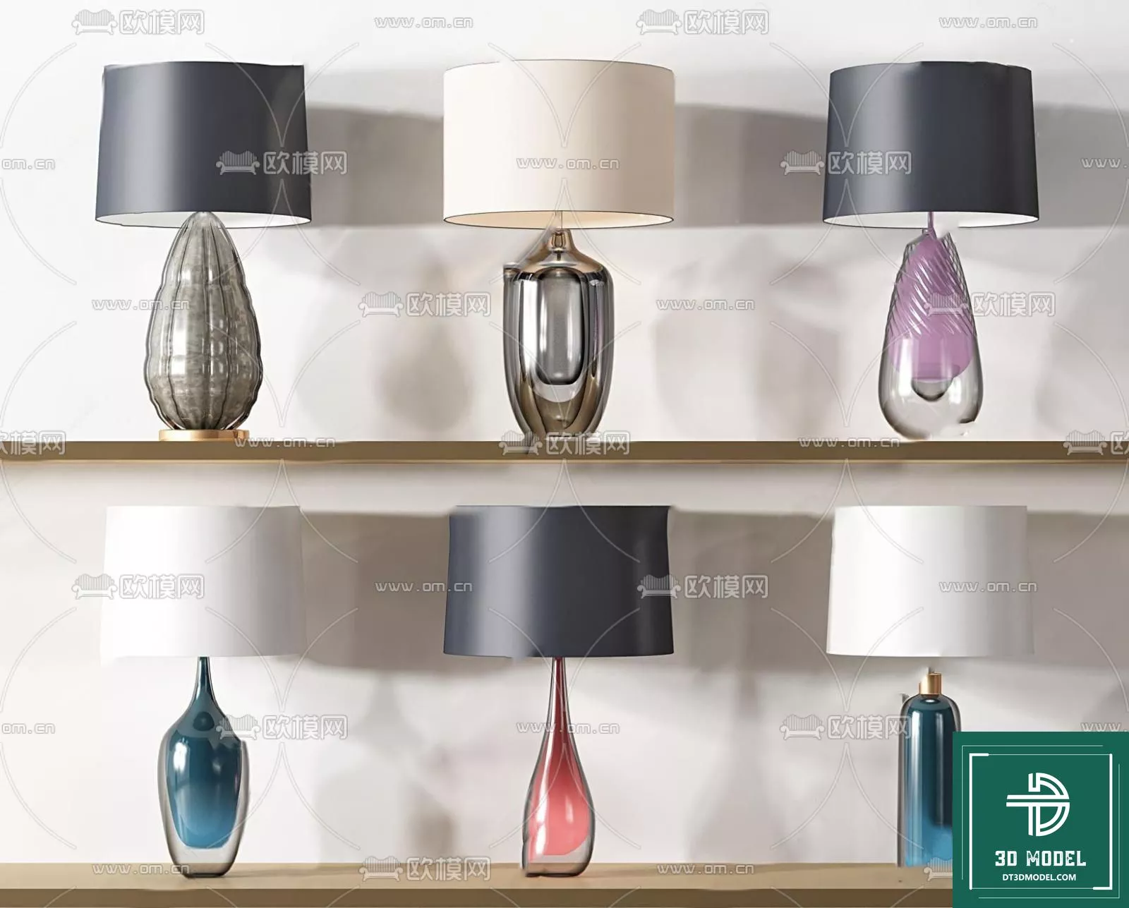 MODERN TABLE LAMP - SKETCHUP 3D MODEL - VRAY OR ENSCAPE - ID14543