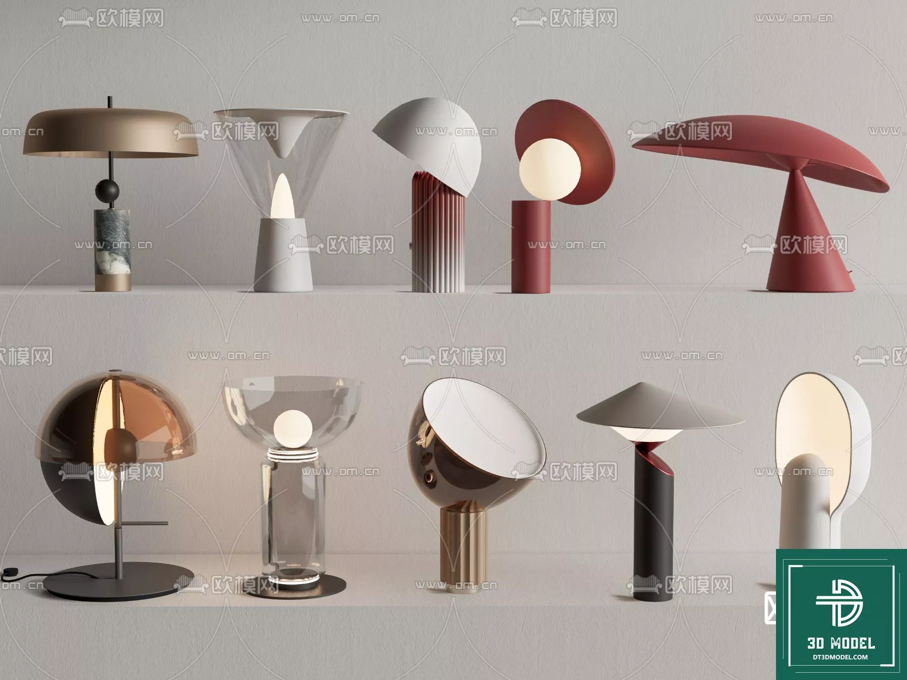 MODERN TABLE LAMP - SKETCHUP 3D MODEL - VRAY OR ENSCAPE - ID14545