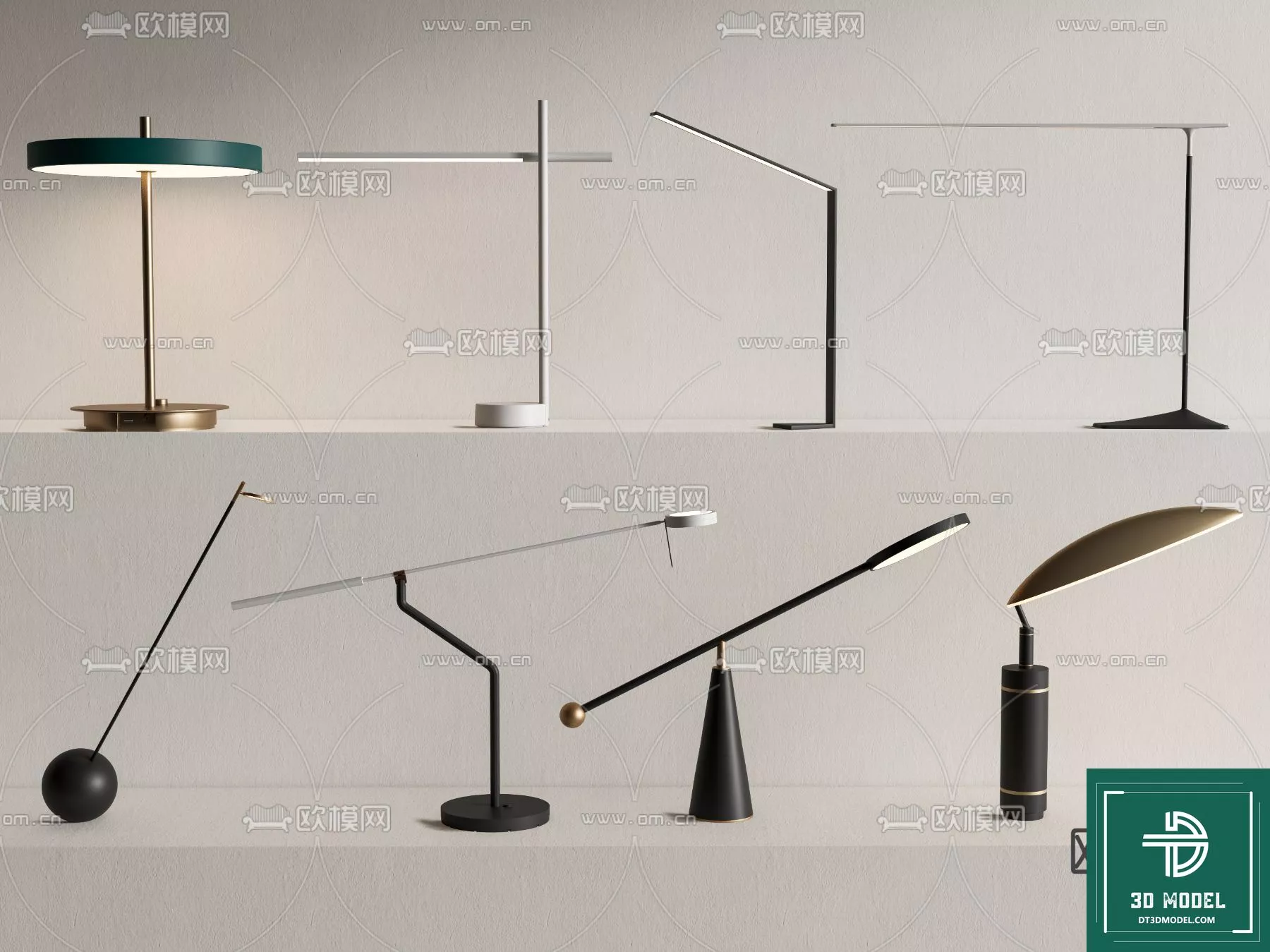 MODERN TABLE LAMP - SKETCHUP 3D MODEL - VRAY OR ENSCAPE - ID14547