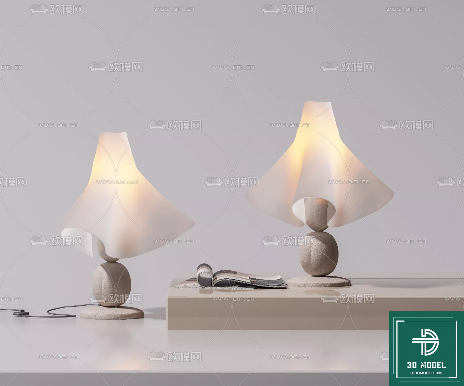 MODERN TABLE LAMP - SKETCHUP 3D MODEL - VRAY OR ENSCAPE - ID14558