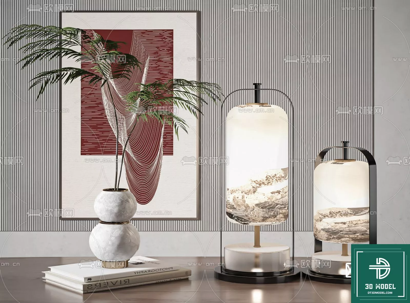 MODERN TABLE LAMP - SKETCHUP 3D MODEL - VRAY OR ENSCAPE - ID14570