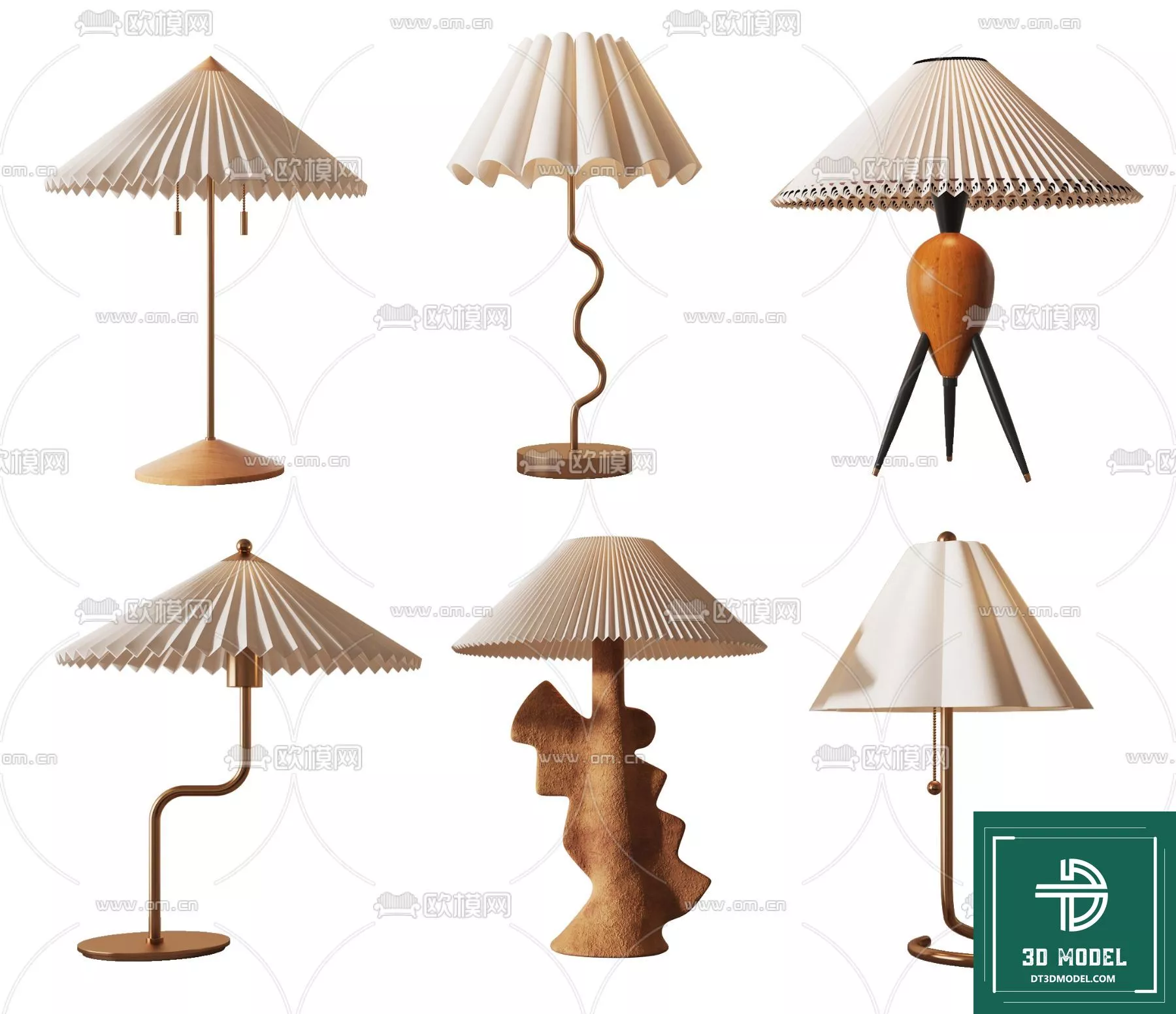 MODERN TABLE LAMP - SKETCHUP 3D MODEL - VRAY OR ENSCAPE - ID14594