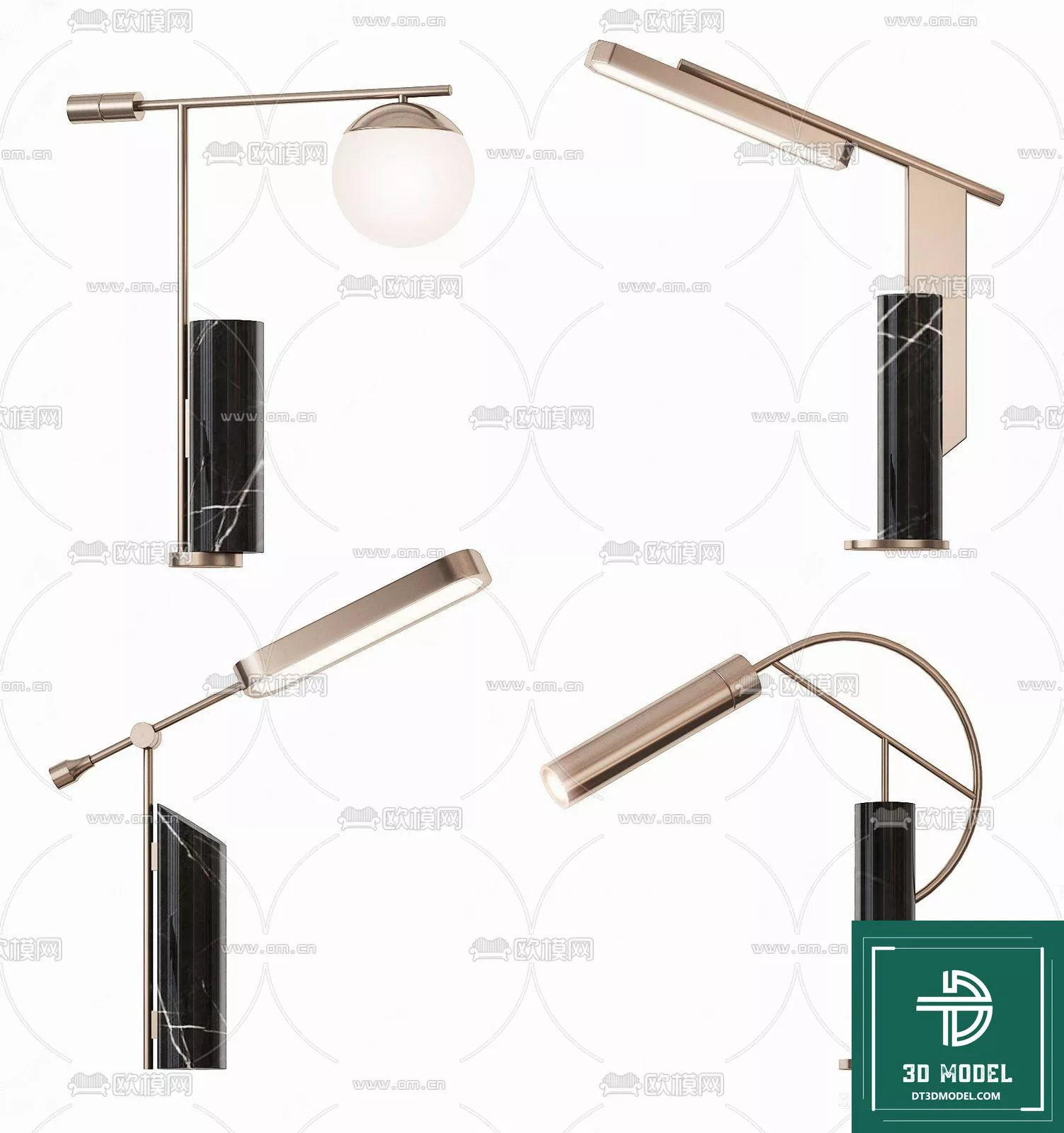 MODERN TABLE LAMP - SKETCHUP 3D MODEL - VRAY OR ENSCAPE - ID14623