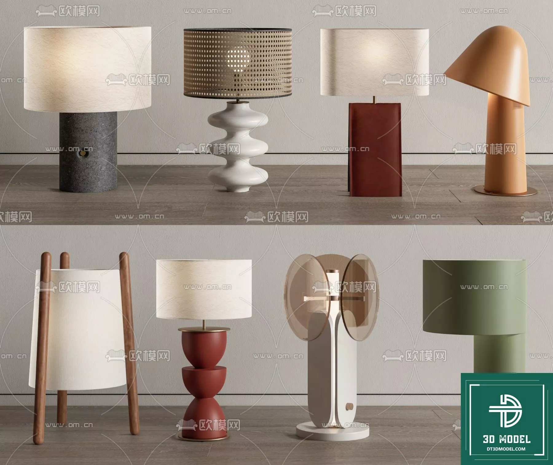 MODERN TABLE LAMP - SKETCHUP 3D MODEL - VRAY OR ENSCAPE - ID14635