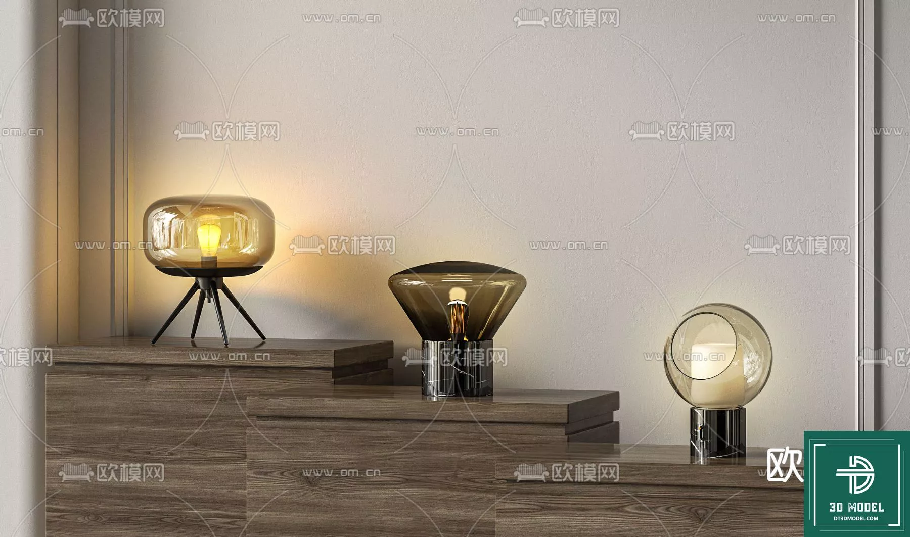 MODERN TABLE LAMP - SKETCHUP 3D MODEL - VRAY OR ENSCAPE - ID14649