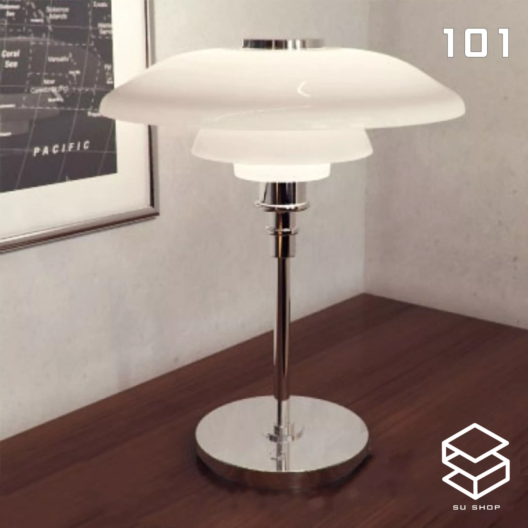 MODERN TABLE LAMP - SKETCHUP 3D MODEL - VRAY OR ENSCAPE - ID14666