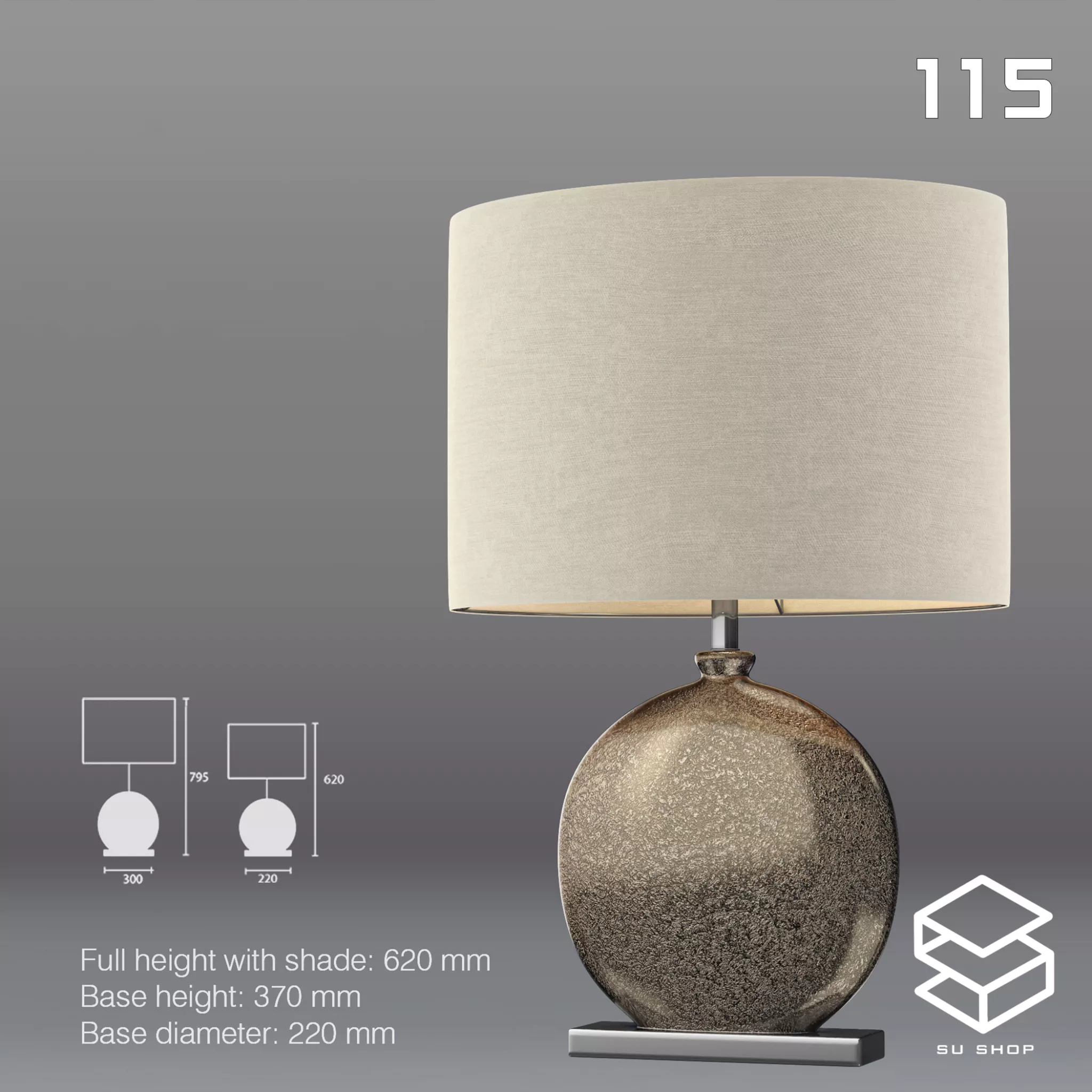 MODERN TABLE LAMP - SKETCHUP 3D MODEL - VRAY OR ENSCAPE - ID14681