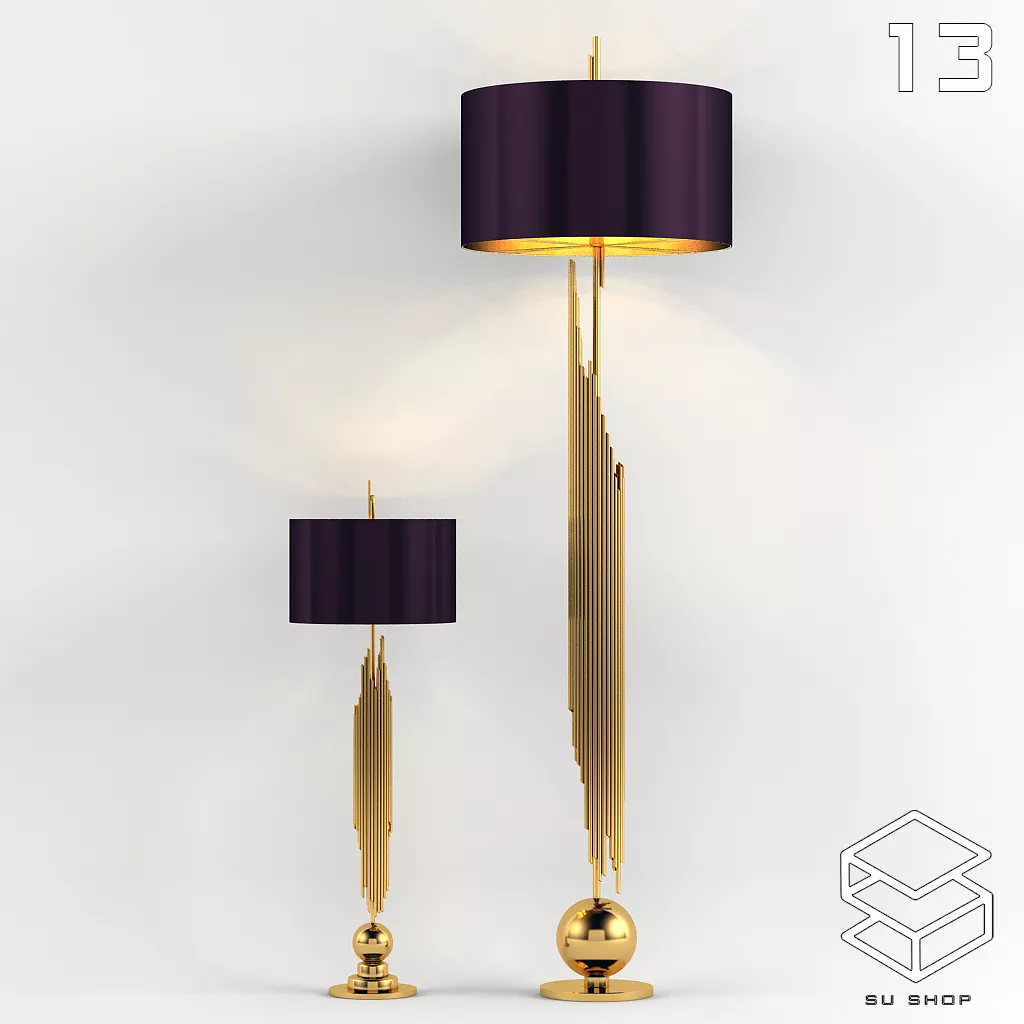 MODERN TABLE LAMP - SKETCHUP 3D MODEL - VRAY OR ENSCAPE - ID14697