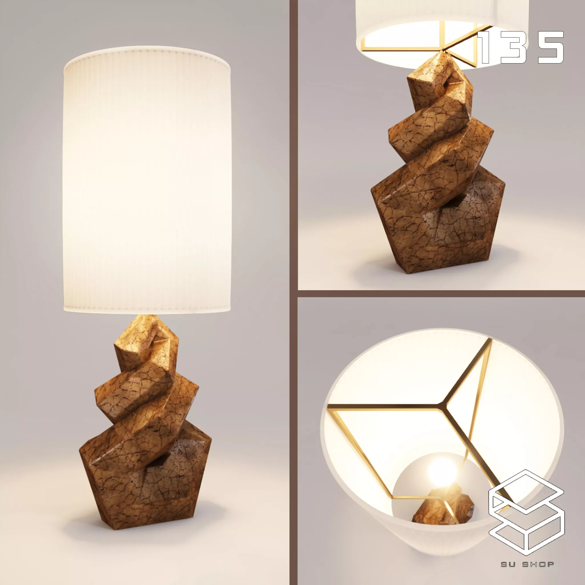 MODERN TABLE LAMP - SKETCHUP 3D MODEL - VRAY OR ENSCAPE - ID14703