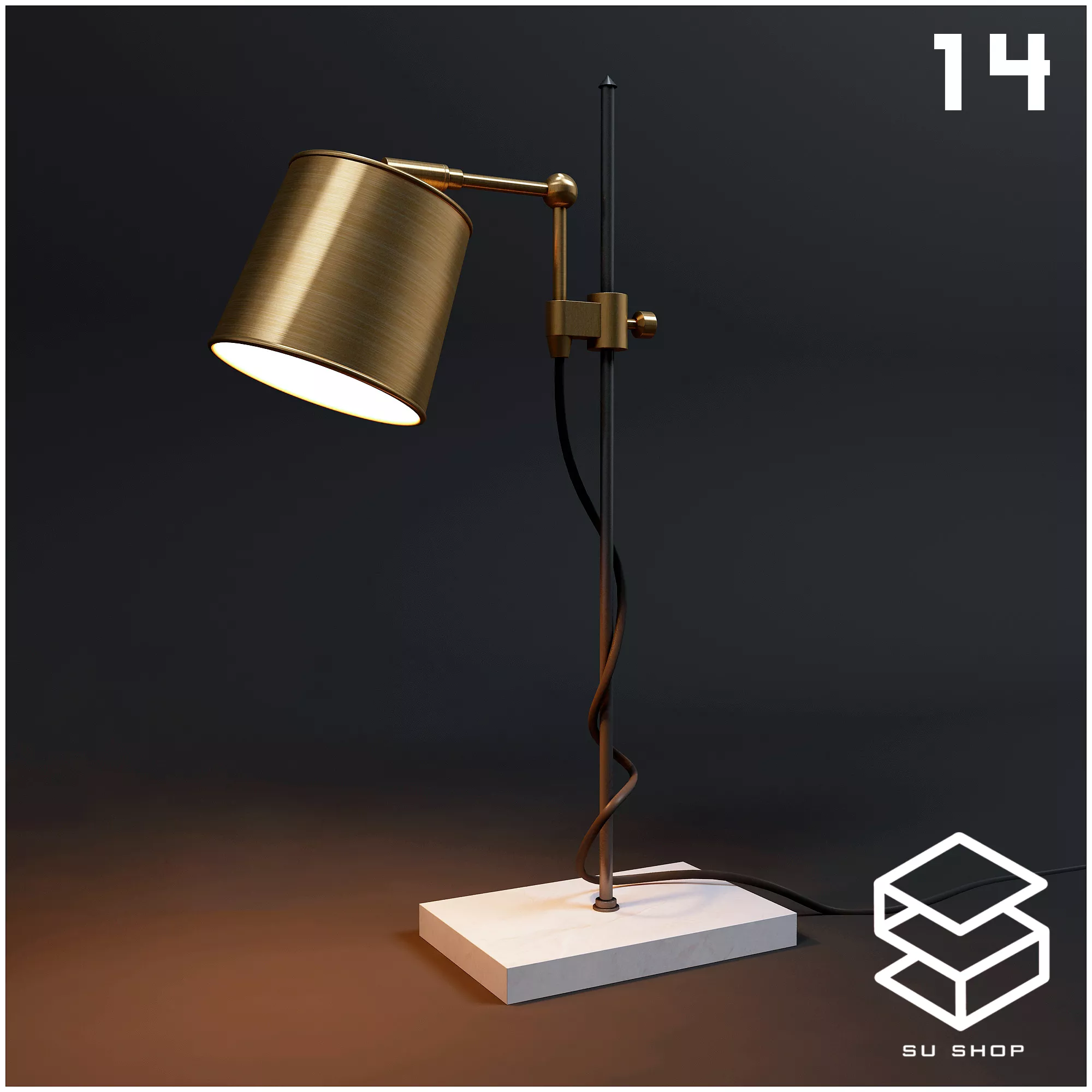MODERN TABLE LAMP - SKETCHUP 3D MODEL - VRAY OR ENSCAPE - ID14708