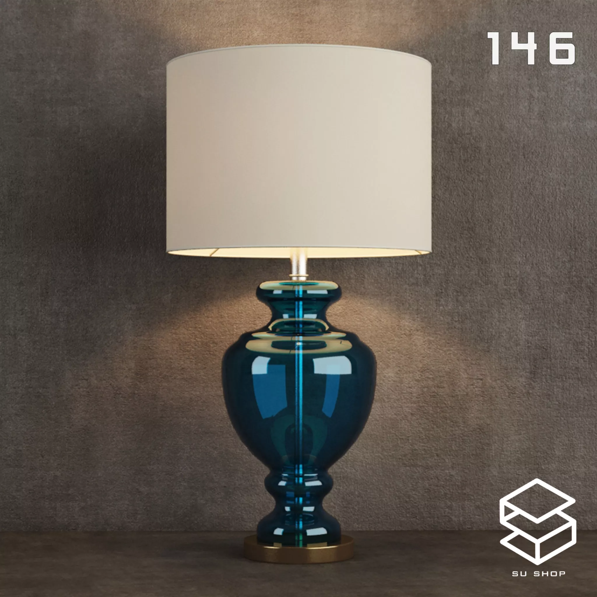 MODERN TABLE LAMP - SKETCHUP 3D MODEL - VRAY OR ENSCAPE - ID14715