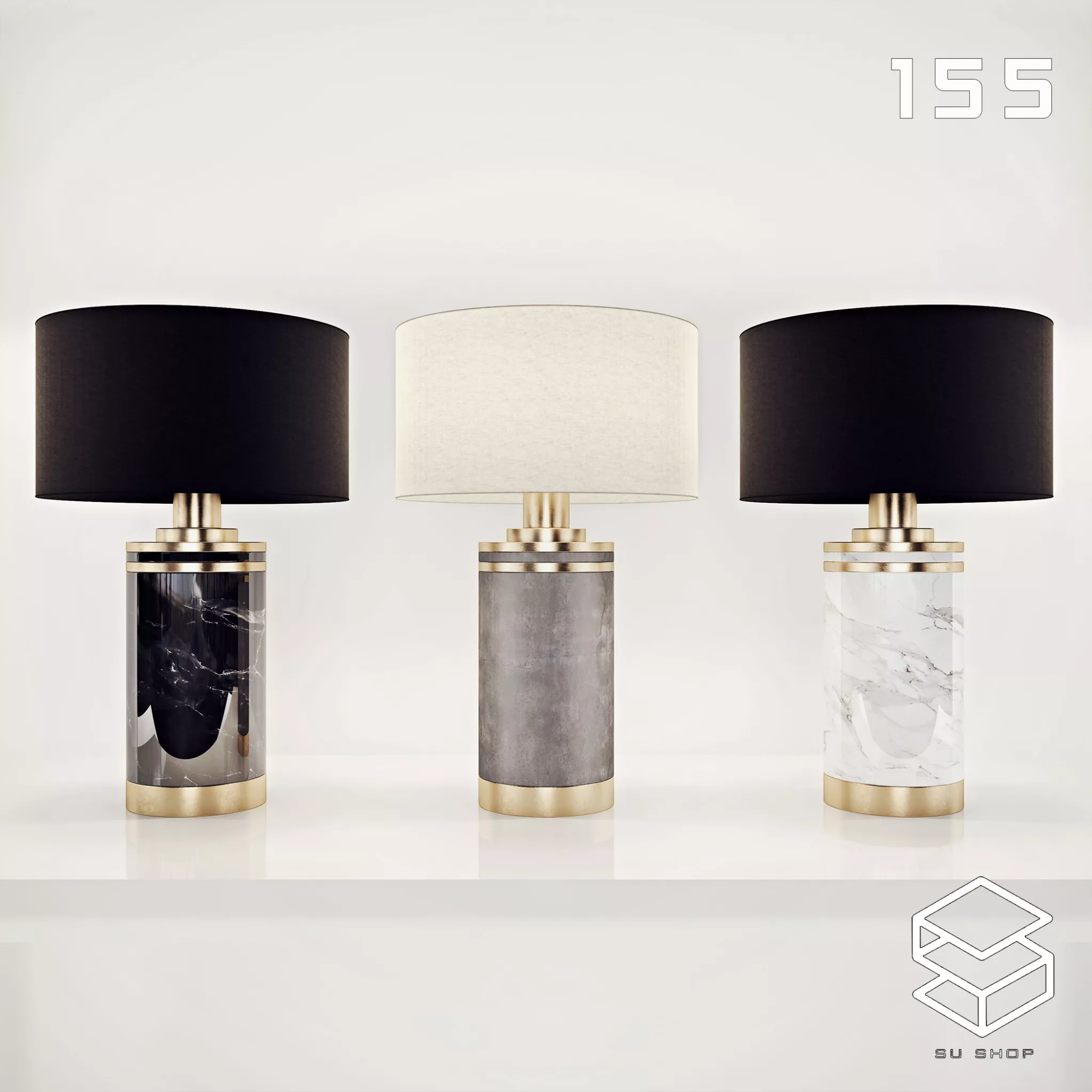 MODERN TABLE LAMP - SKETCHUP 3D MODEL - VRAY OR ENSCAPE - ID14725