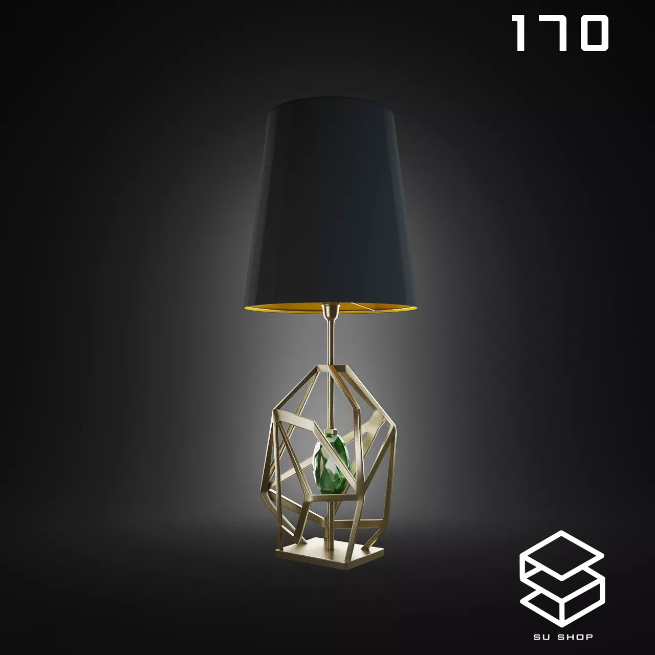 MODERN TABLE LAMP - SKETCHUP 3D MODEL - VRAY OR ENSCAPE - ID14742