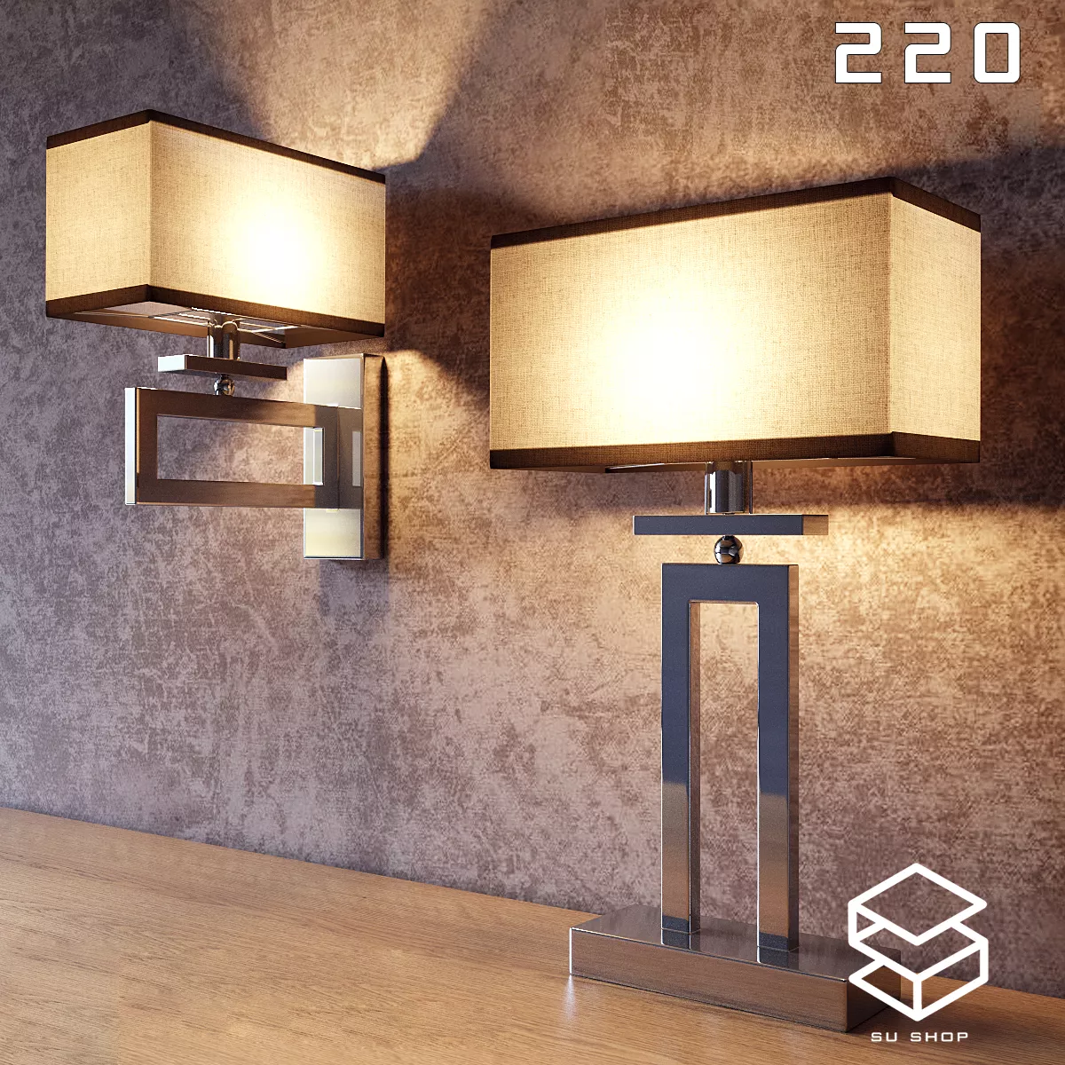 MODERN TABLE LAMP - SKETCHUP 3D MODEL - VRAY OR ENSCAPE - ID14798