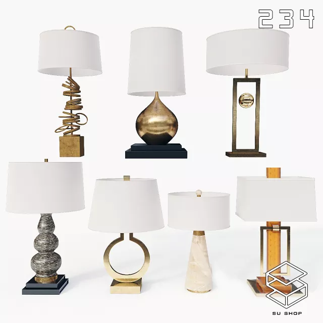 MODERN TABLE LAMP - SKETCHUP 3D MODEL - VRAY OR ENSCAPE - ID14813