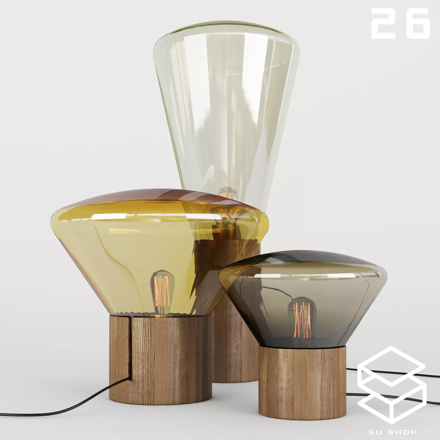 MODERN TABLE LAMP - SKETCHUP 3D MODEL - VRAY OR ENSCAPE - ID14818