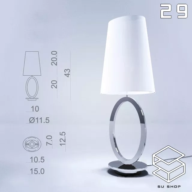 MODERN TABLE LAMP - SKETCHUP 3D MODEL - VRAY OR ENSCAPE - ID14821