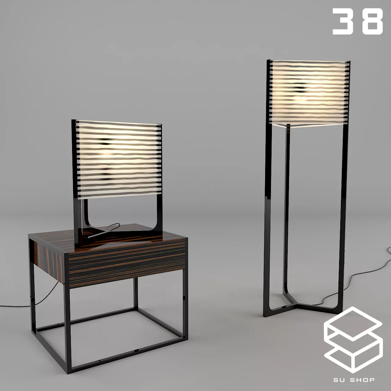 MODERN TABLE LAMP - SKETCHUP 3D MODEL - VRAY OR ENSCAPE - ID14831