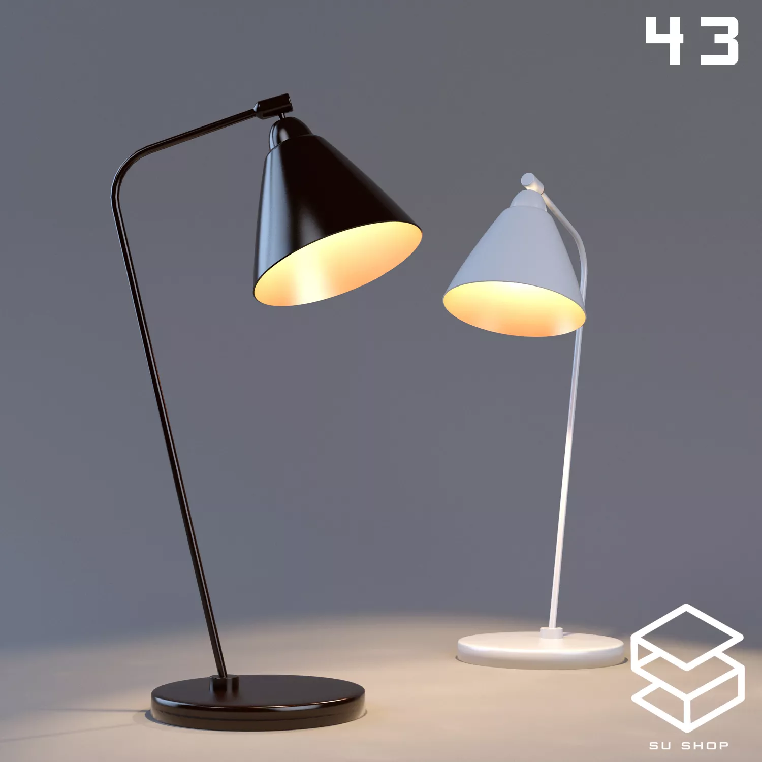 MODERN TABLE LAMP - SKETCHUP 3D MODEL - VRAY OR ENSCAPE - ID14837