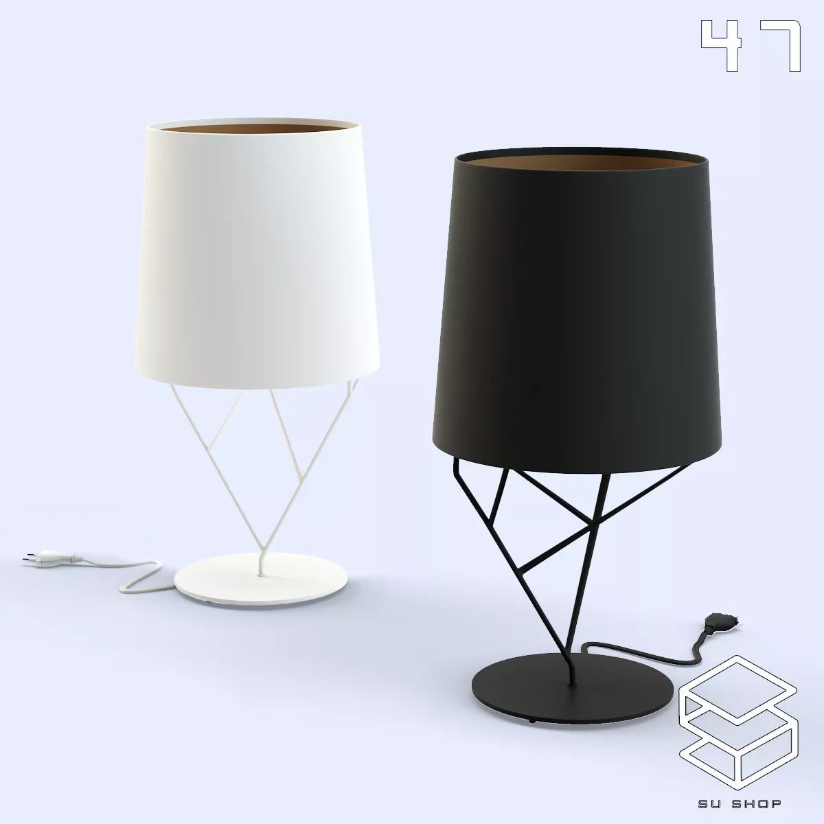 MODERN TABLE LAMP - SKETCHUP 3D MODEL - VRAY OR ENSCAPE - ID14841