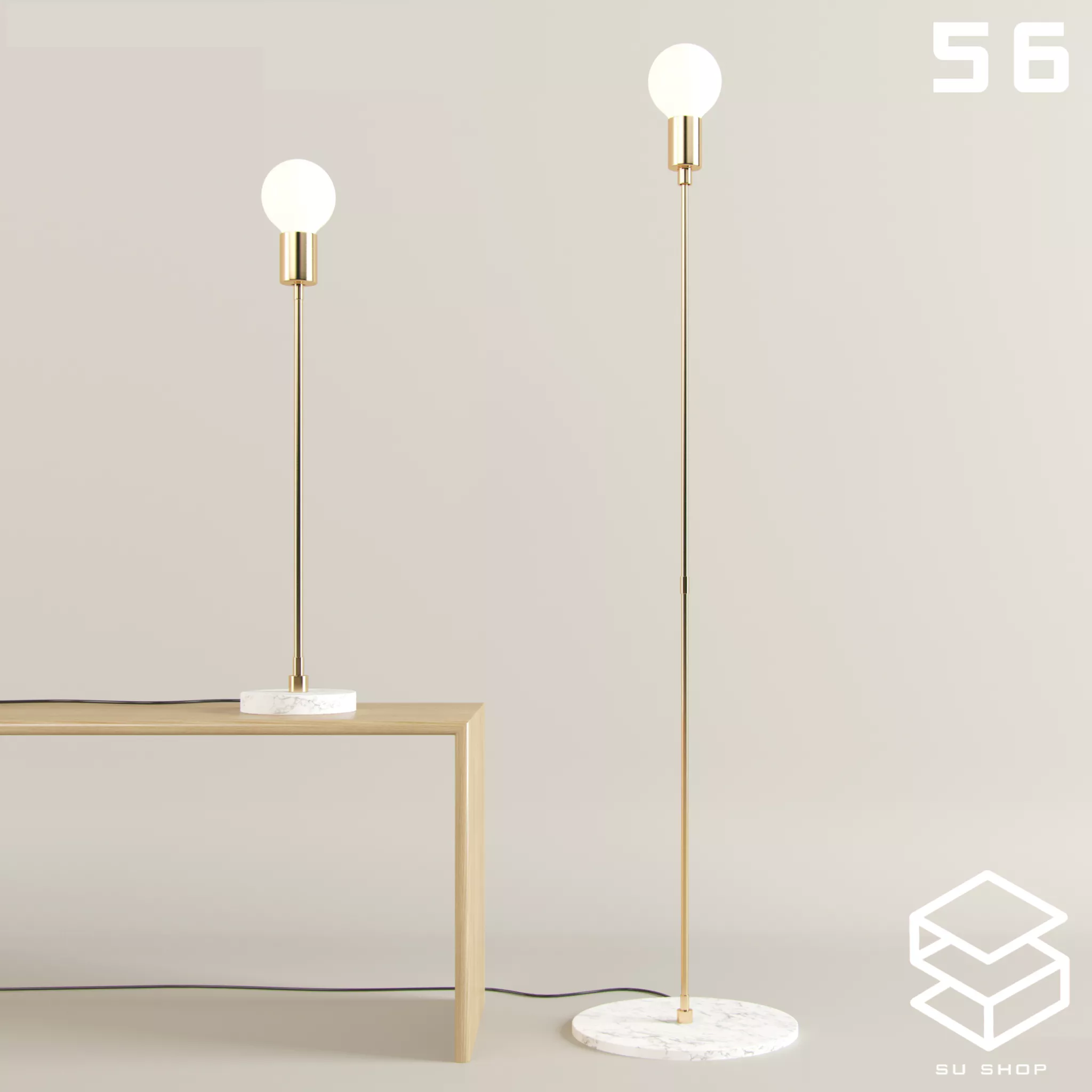 MODERN TABLE LAMP - SKETCHUP 3D MODEL - VRAY OR ENSCAPE - ID14851