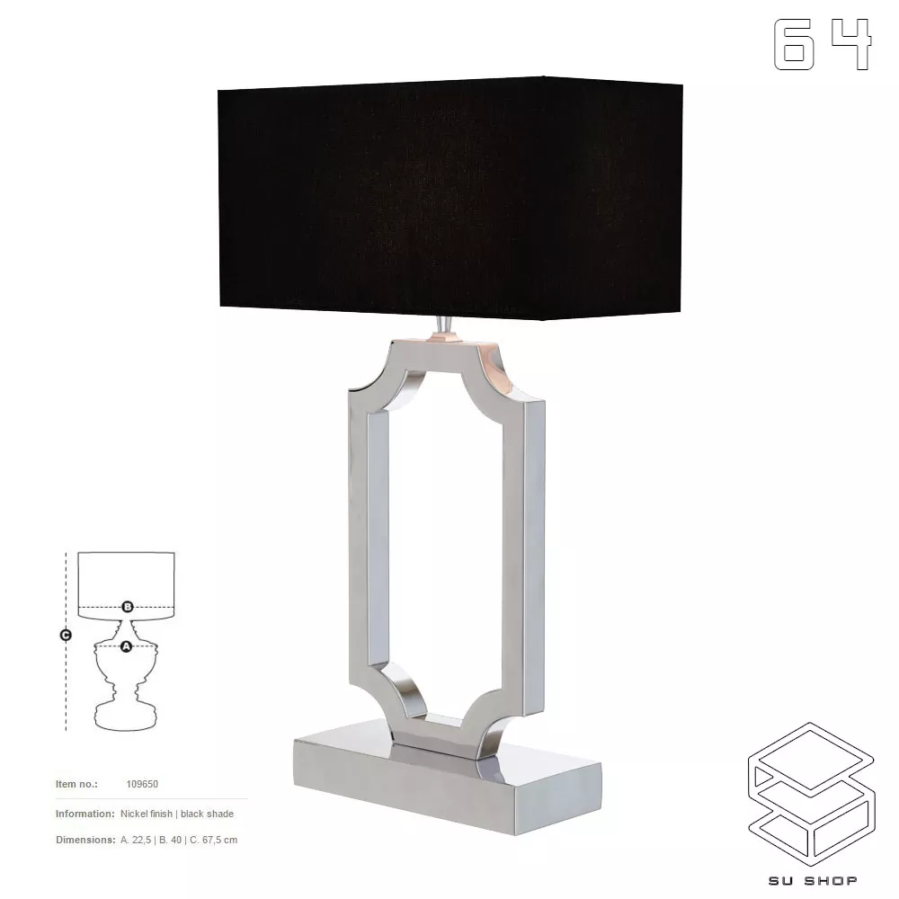 MODERN TABLE LAMP - SKETCHUP 3D MODEL - VRAY OR ENSCAPE - ID14860