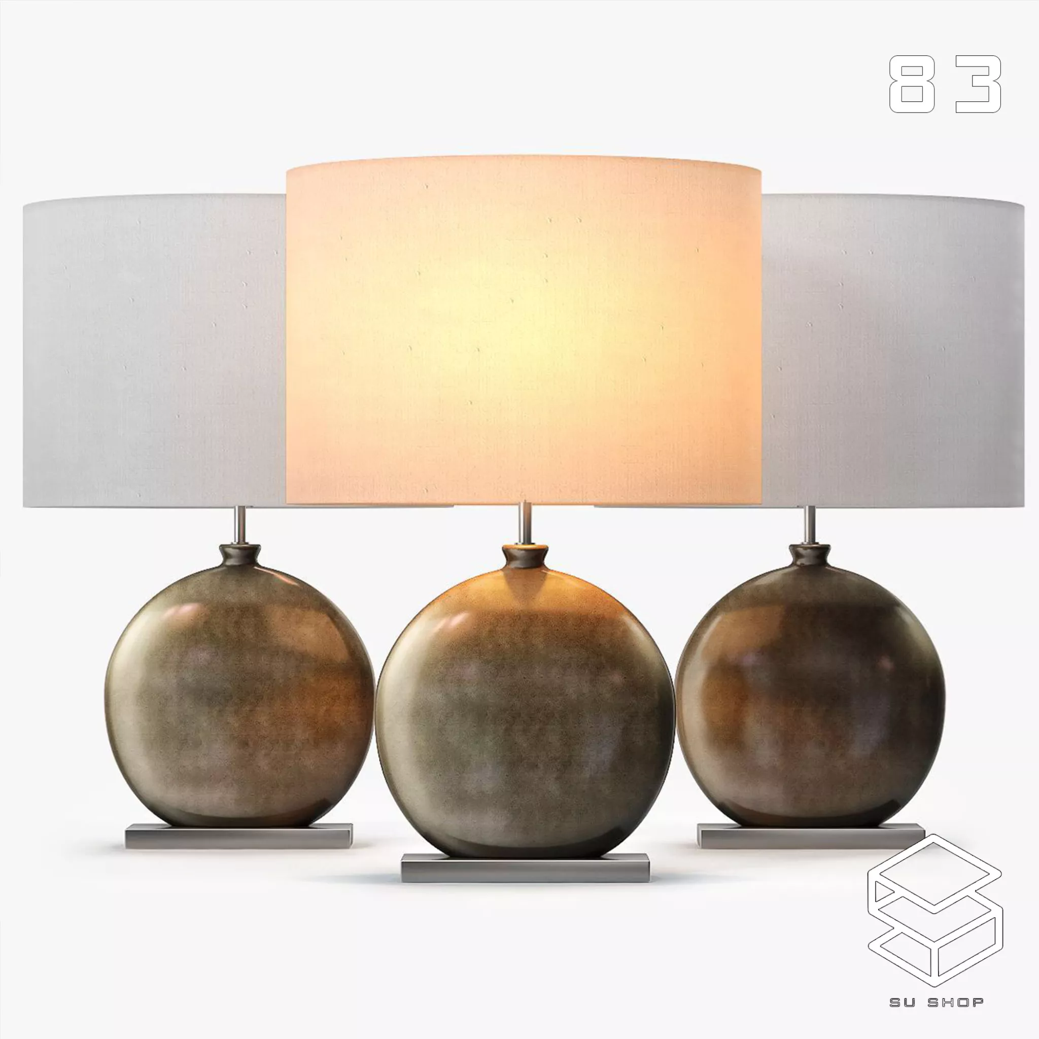 MODERN TABLE LAMP - SKETCHUP 3D MODEL - VRAY OR ENSCAPE - ID14881
