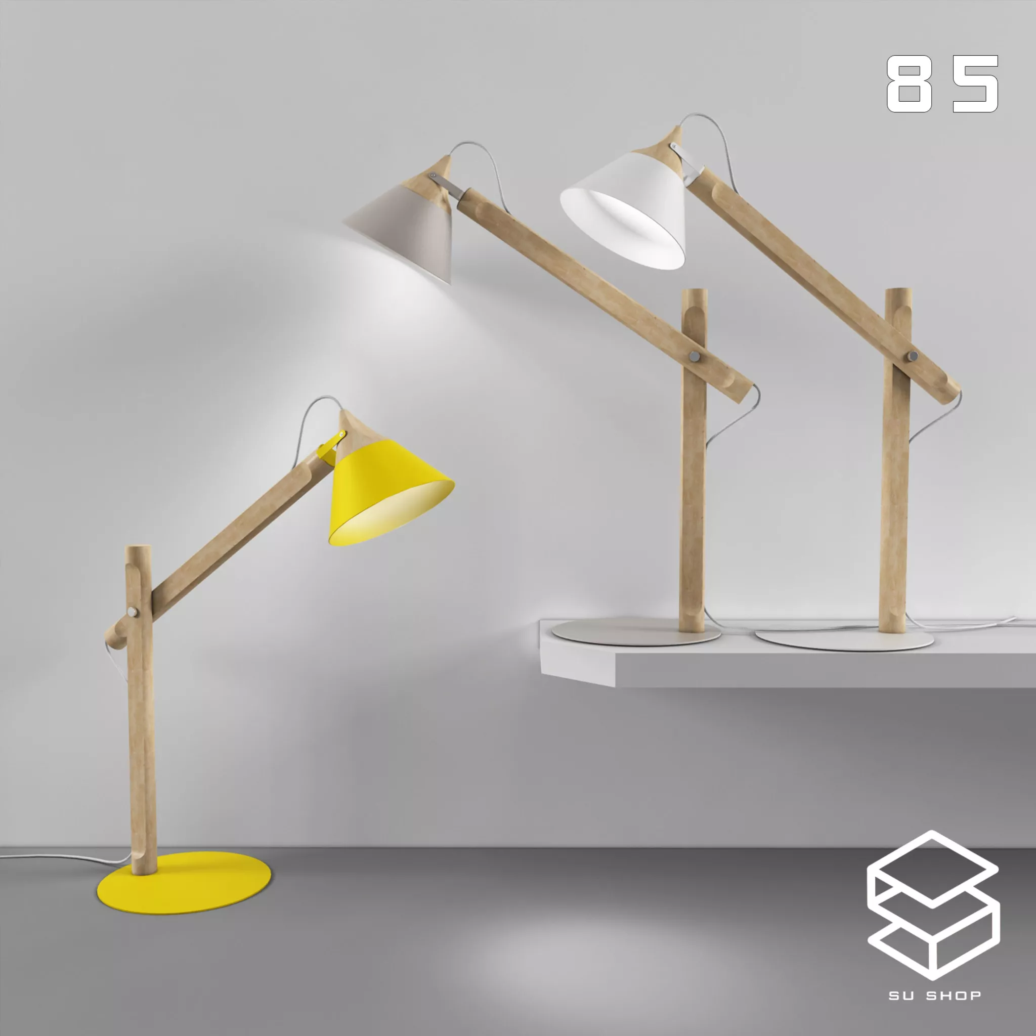 MODERN TABLE LAMP - SKETCHUP 3D MODEL - VRAY OR ENSCAPE - ID14883