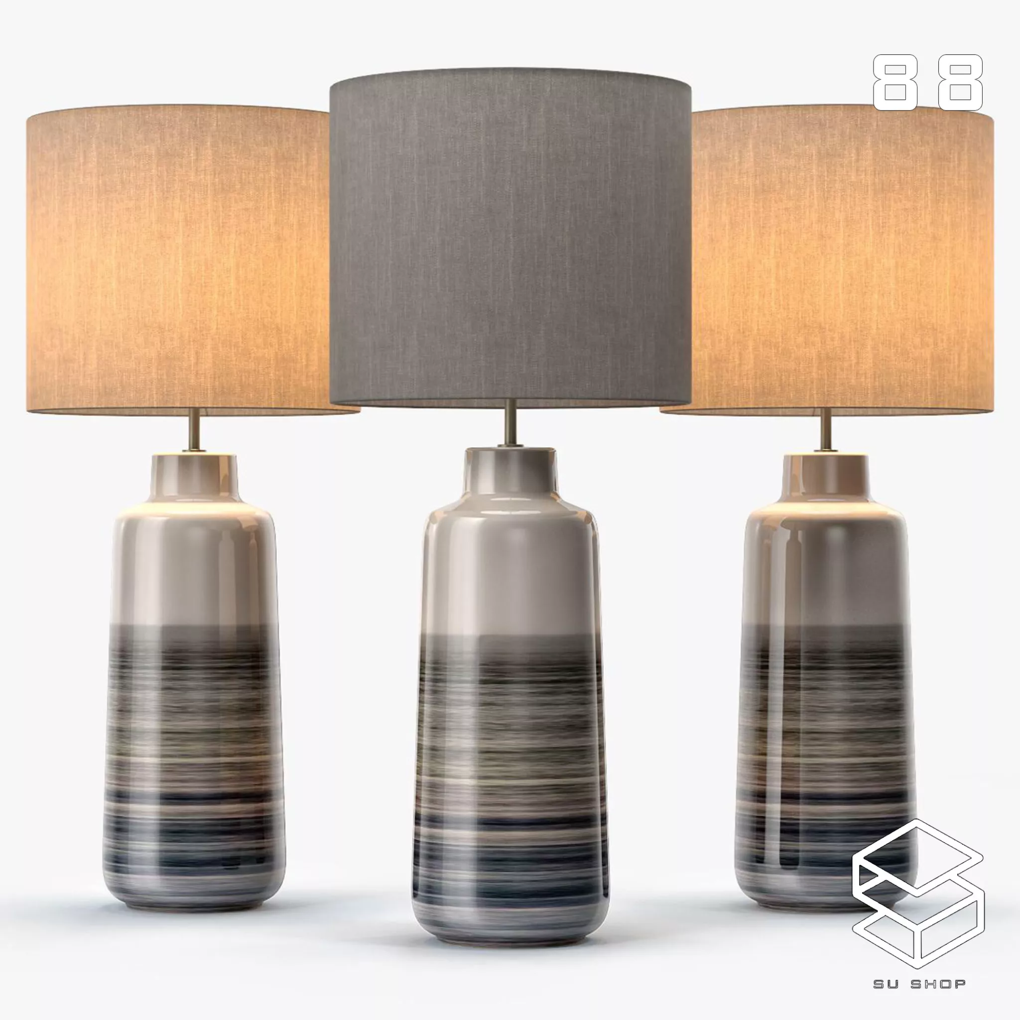 MODERN TABLE LAMP - SKETCHUP 3D MODEL - VRAY OR ENSCAPE - ID14886