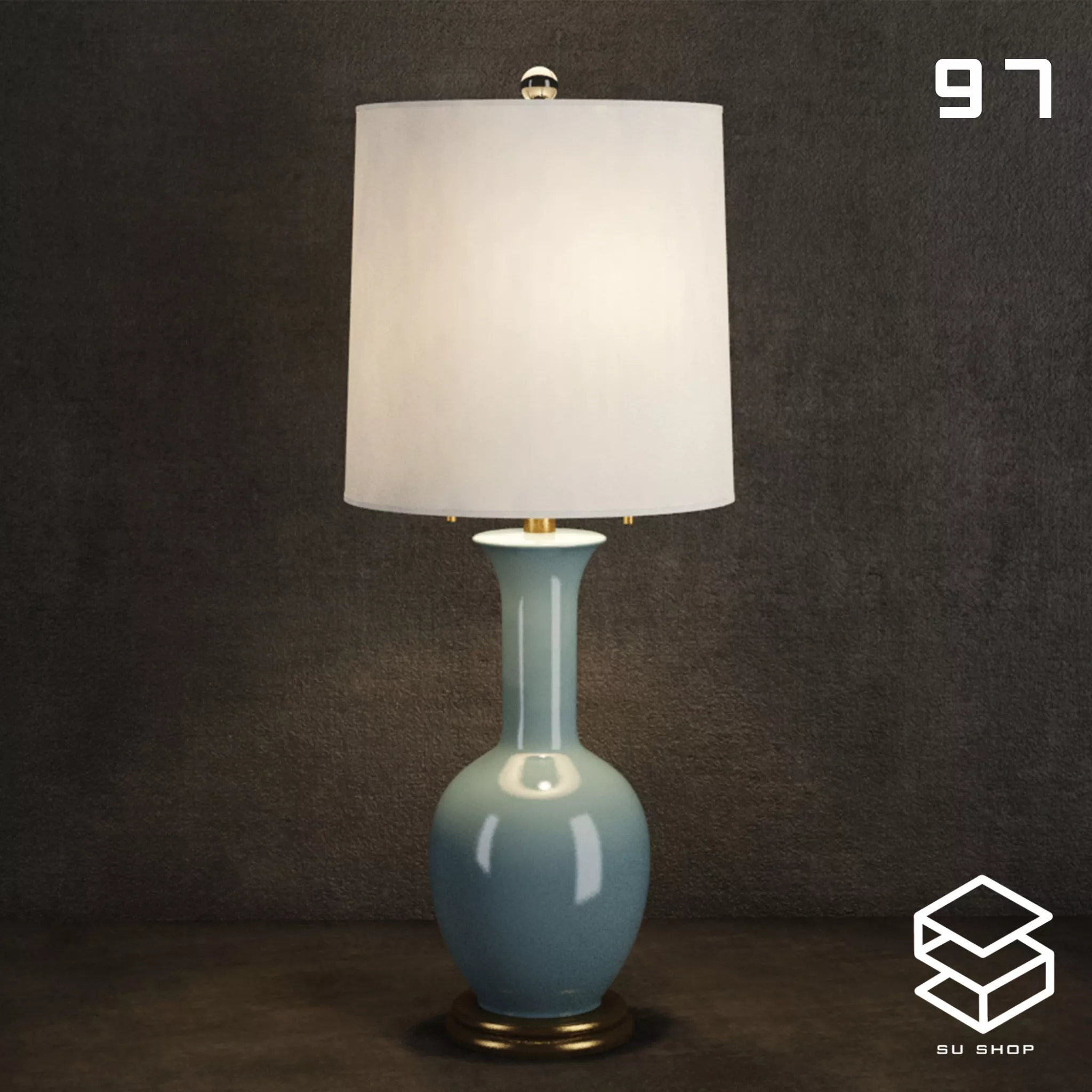 MODERN TABLE LAMP - SKETCHUP 3D MODEL - VRAY OR ENSCAPE - ID14896