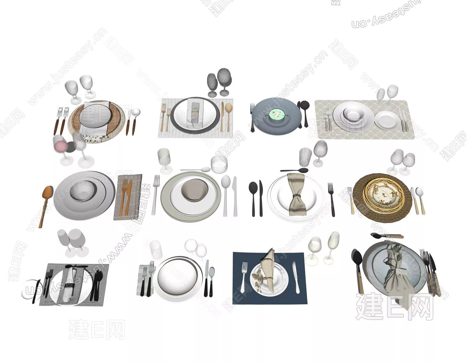 MODERN TABLEWARE - SKETCHUP 3D MODEL - ENSCAPE - 115164483