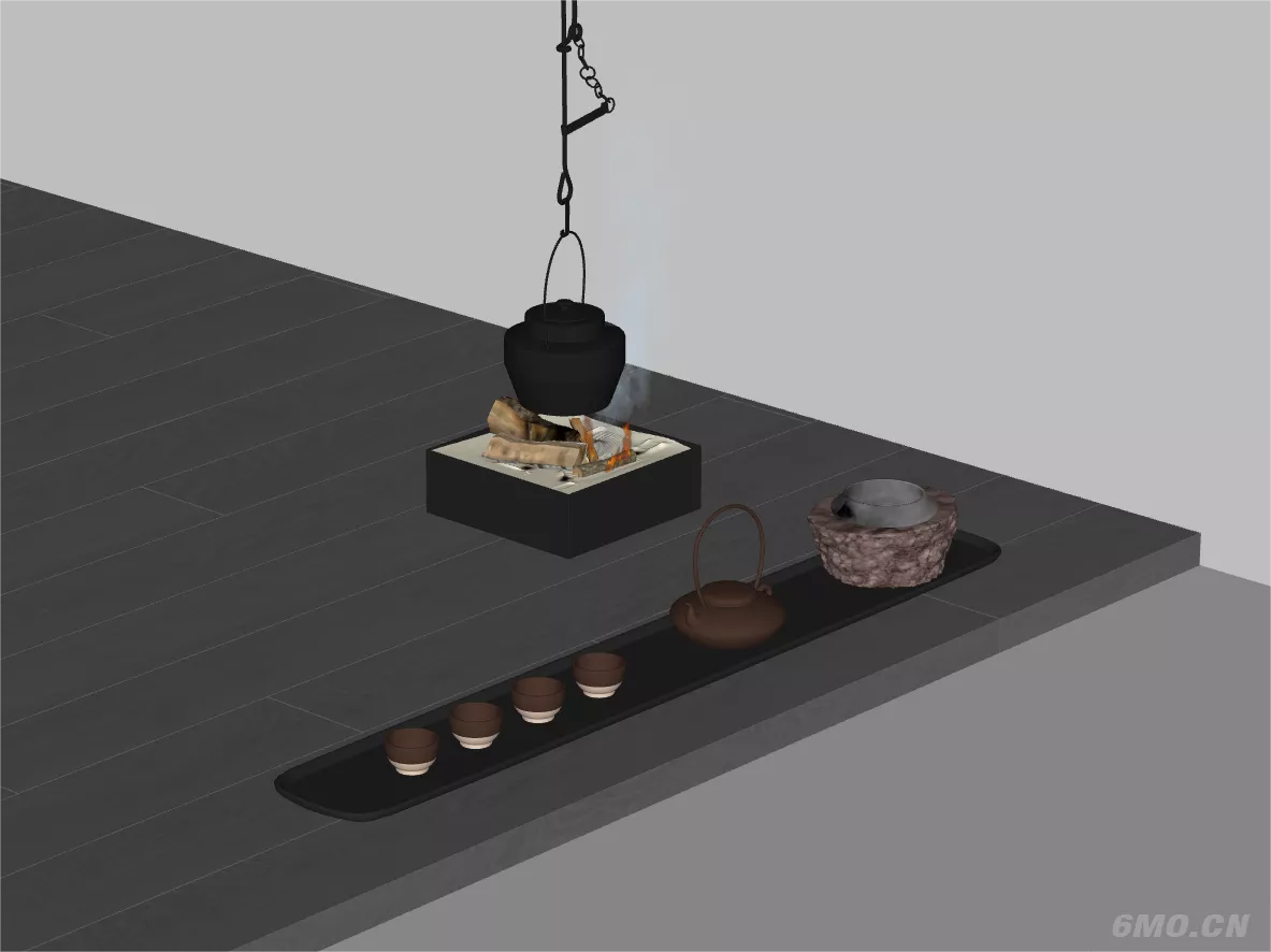 MODERN TEA SET - SKETCHUP 3D MODEL - ENSCAPE - 251962