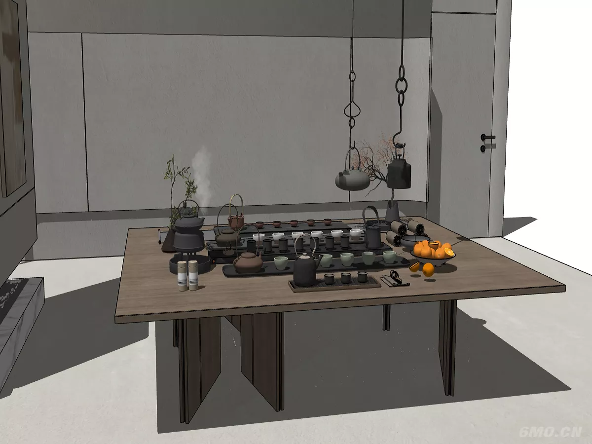 MODERN TEA SET - SKETCHUP 3D MODEL - ENSCAPE - 252028