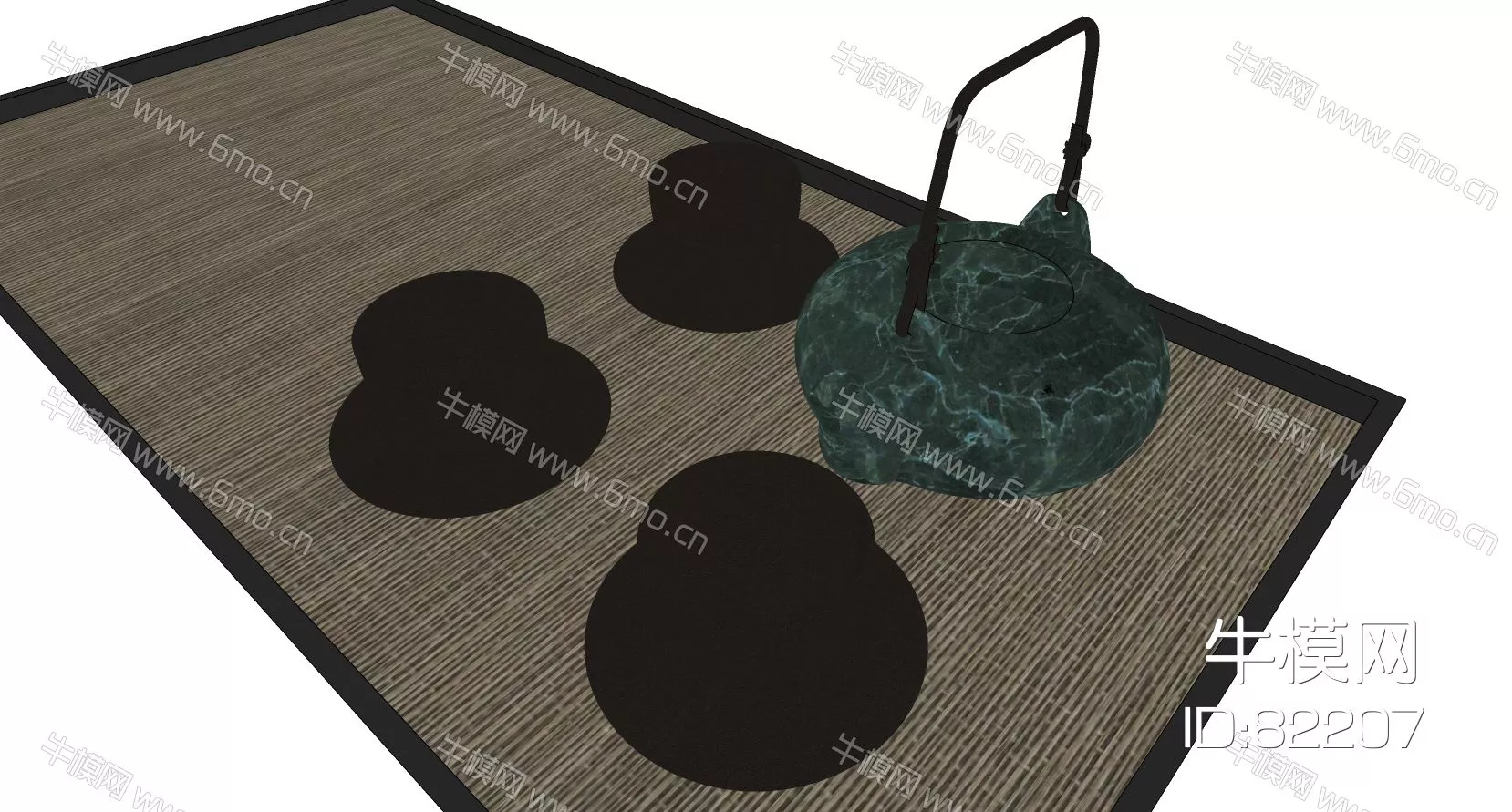 MODERN TEA SET - SKETCHUP 3D MODEL - ENSCAPE - 82207