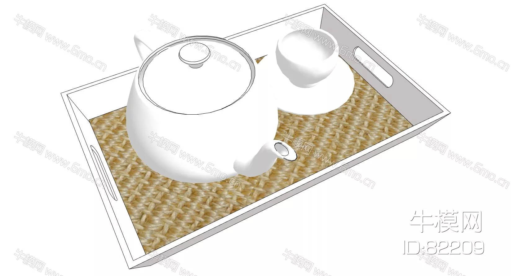 MODERN TEA SET - SKETCHUP 3D MODEL - ENSCAPE - 82209