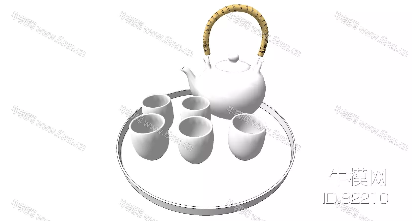 MODERN TEA SET - SKETCHUP 3D MODEL - ENSCAPE - 82210