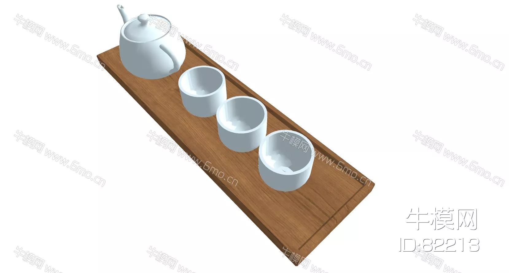 MODERN TEA SET - SKETCHUP 3D MODEL - ENSCAPE - 82213