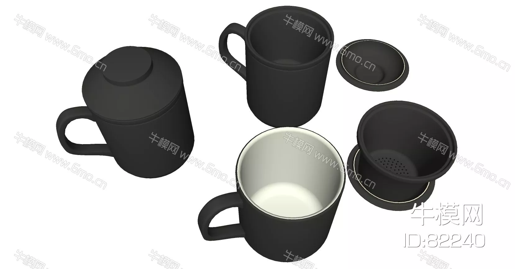 MODERN TEA SET - SKETCHUP 3D MODEL - ENSCAPE - 82240