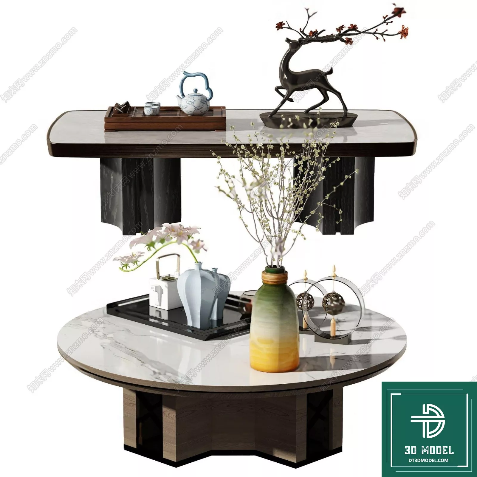 MODERN TEA TABLE - SKETCHUP 3D MODEL - VRAY OR ENSCAPE - ID14903