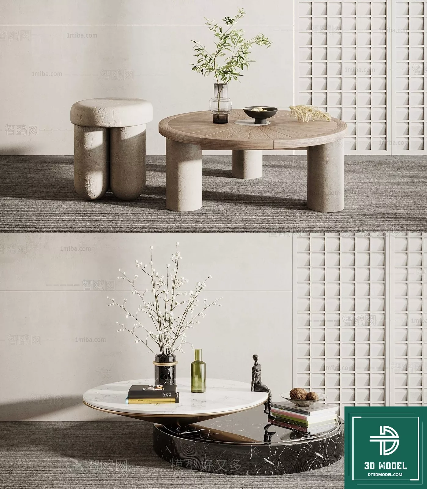 MODERN TEA TABLE - SKETCHUP 3D MODEL - VRAY OR ENSCAPE - ID14926
