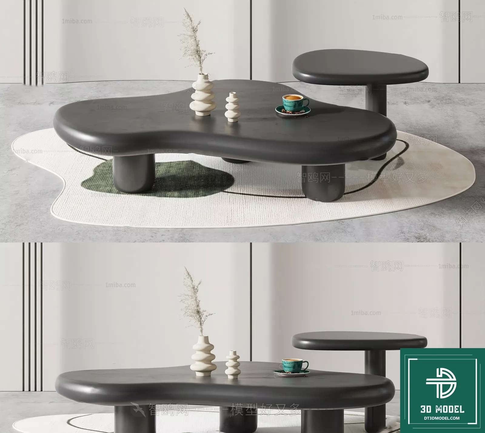 MODERN TEA TABLE - SKETCHUP 3D MODEL - VRAY OR ENSCAPE - ID14949