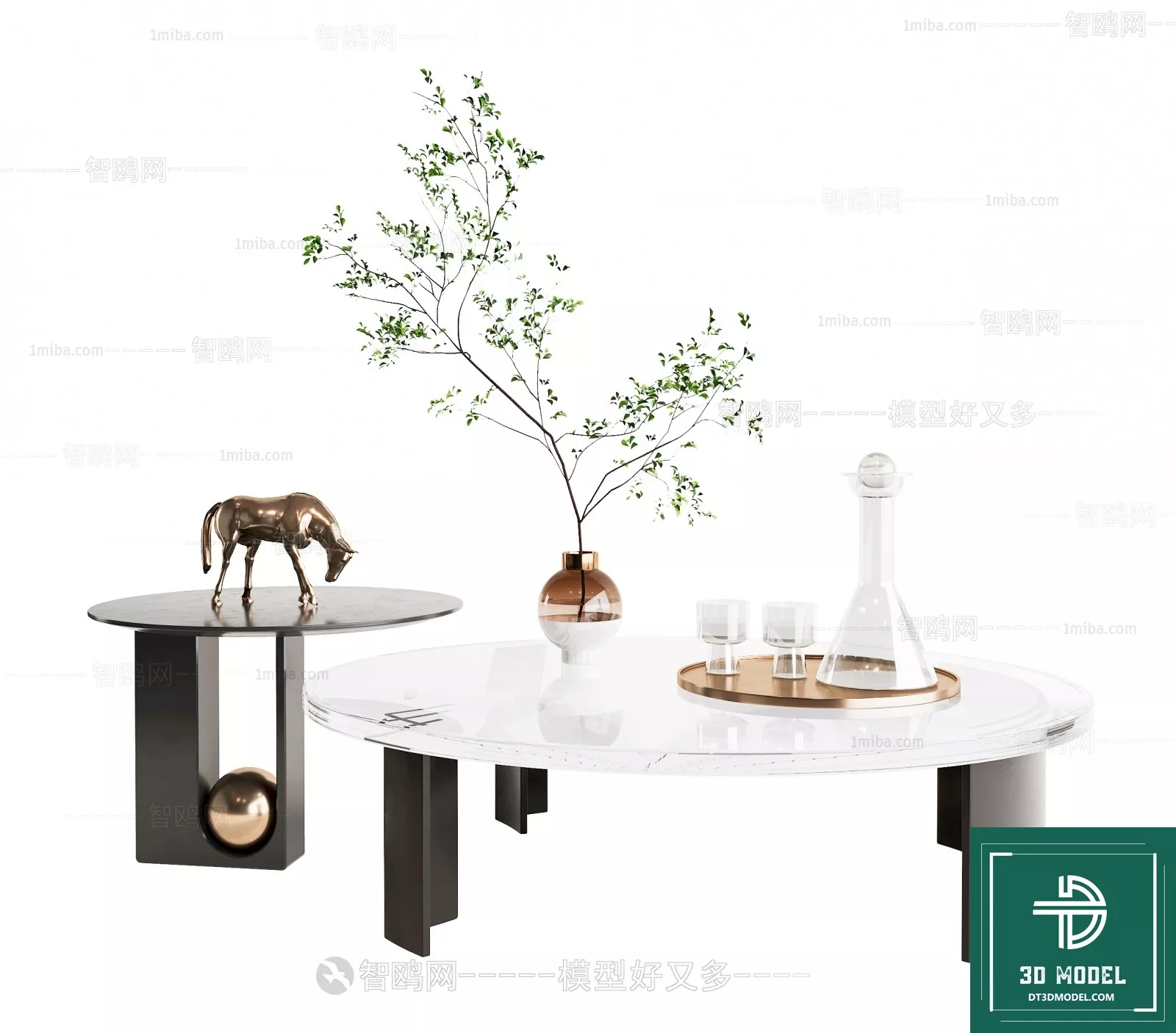 MODERN TEA TABLE - SKETCHUP 3D MODEL - VRAY OR ENSCAPE - ID14952
